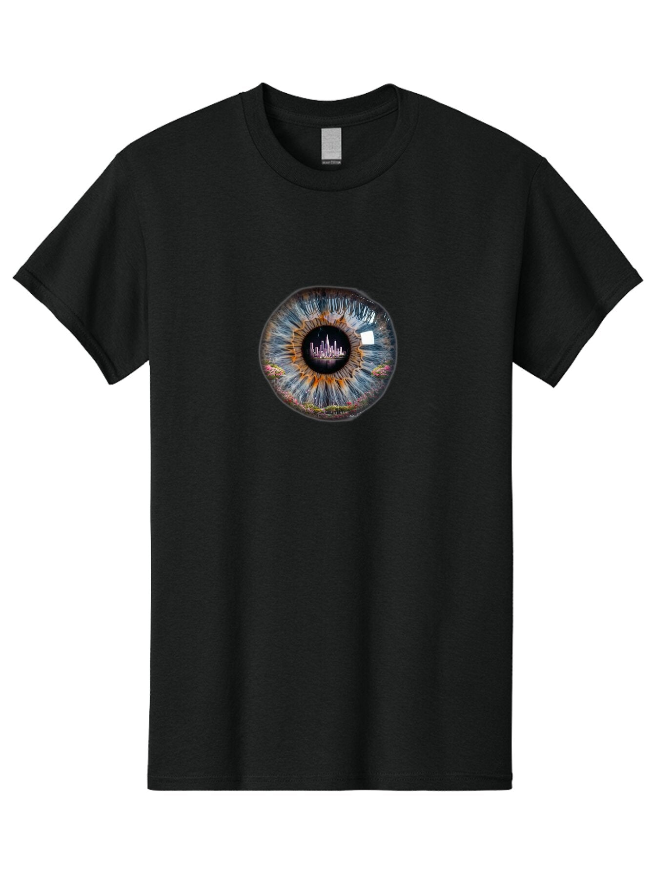 City-Skyline-Eye Men'S Graphic Tee, 100% Cotton, Comfortable Casual Summer Wear, Machine Washable, Vintage Camera, Old Camera, Antique Camera, Black Camera, Classic Photography, Photography Equipment, Nostalgic Device, Film Camera, Camera Art Bao236 3