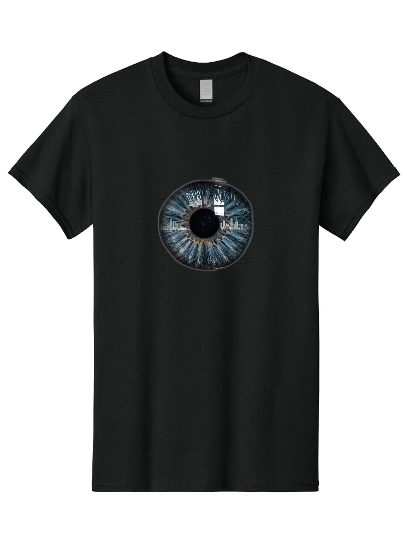 City-Skyline-In-Eye Men'S Graphic Tee, 100% Cotton, Comfortable Casual Summer Wear, Machine Washable, Vintage Camera, Old Camera, Antique Camera, Black Camera, Classic Photography, Photography Equipment, Nostalgic Device, Film Camera, Bao237 5