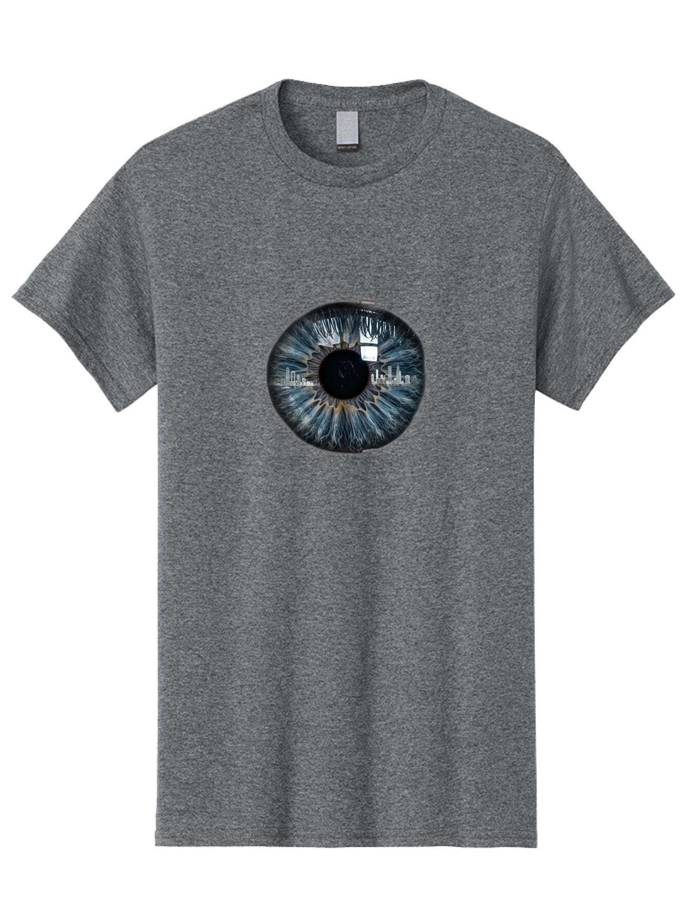 City-Skyline-In-Eye Men'S Graphic Tee, 100% Cotton, Comfortable Casual Summer Wear, Machine Washable, Vintage Camera, Old Camera, Antique Camera, Black Camera, Classic Photography, Photography Equipment, Nostalgic Device, Film Camera, Bao237 7