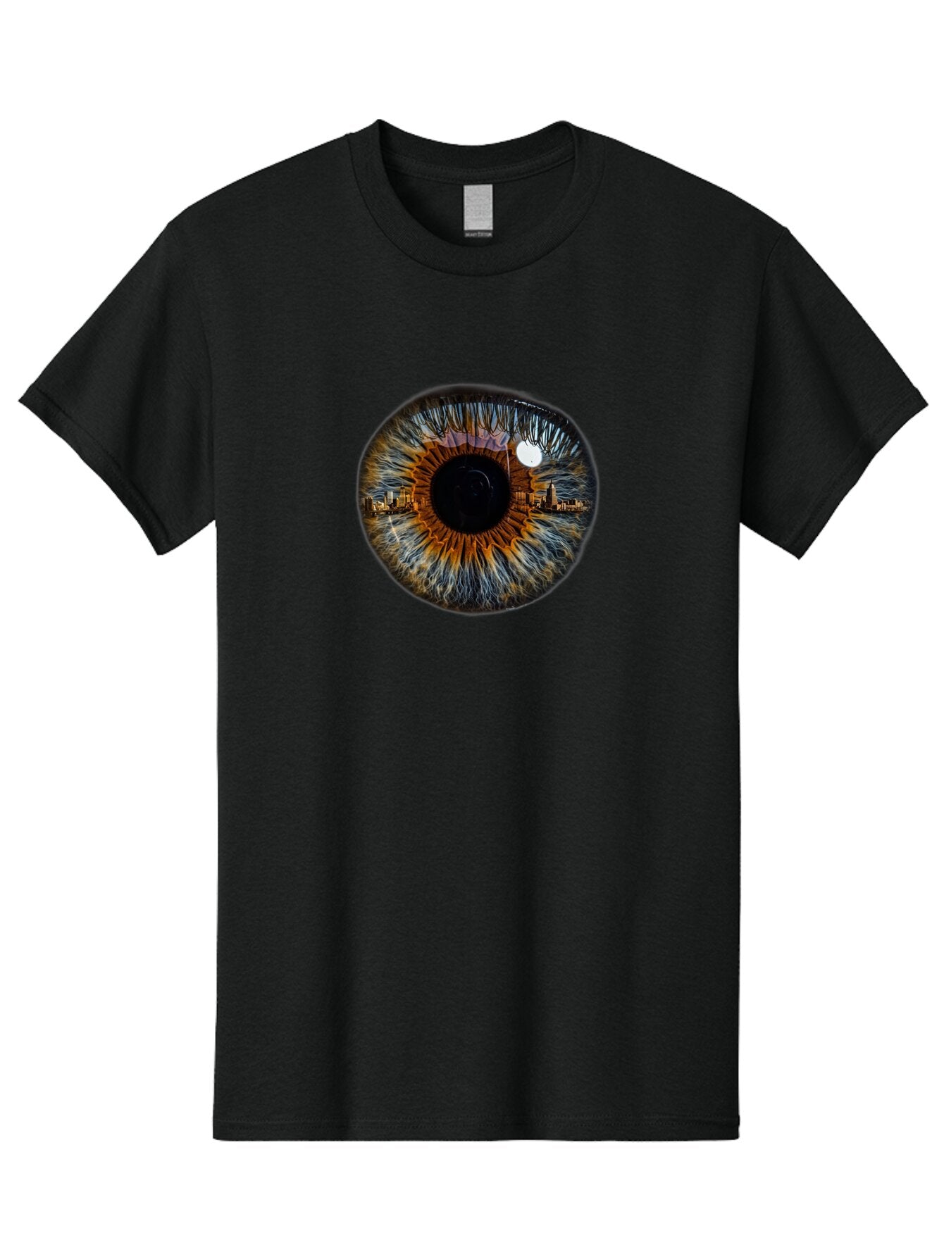 Cityscape-Eye-1 Men'S Graphic Tee, 100% Cotton, Comfortable Casual Summer Wear, Machine Washable, Vintage Camera, Old Camera, Antique Camera, Black Camera, Classic Photography, Photography Equipment, Nostalgic Device, Film Camera, Camera Art Bao239 3