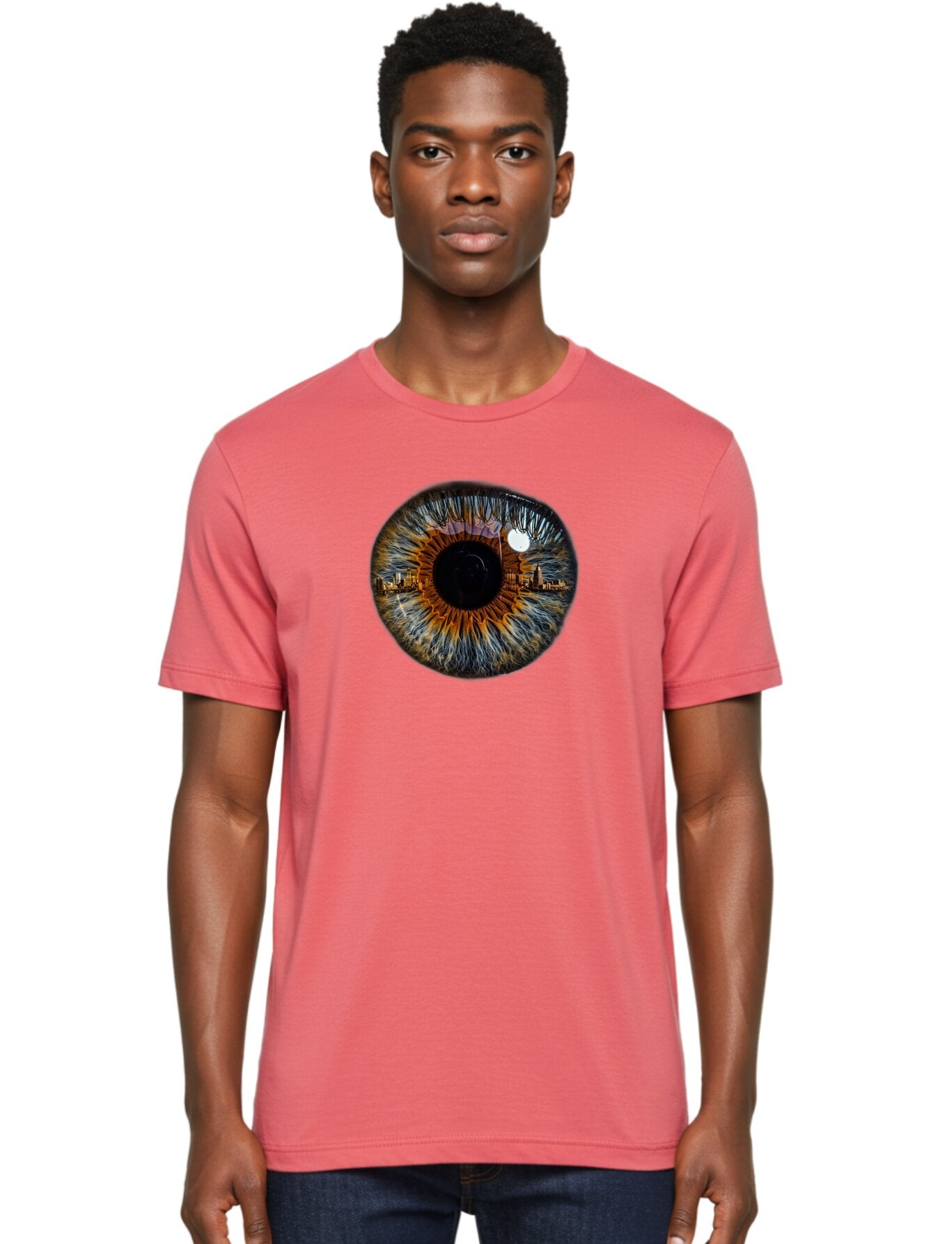 Cityscape-Eye-1 Men'S Graphic Tee, 100% Cotton, Comfortable Casual Summer Wear, Machine Washable, Vintage Camera, Old Camera, Antique Camera, Black Camera, Classic Photography, Photography Equipment, Nostalgic Device, Film Camera, Camera Art Bao239 19