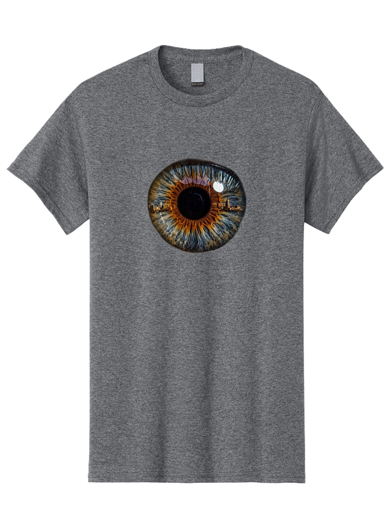 Cityscape-Eye-1 Men'S Graphic Tee, 100% Cotton, Comfortable Casual Summer Wear, Machine Washable, Vintage Camera, Old Camera, Antique Camera, Black Camera, Classic Photography, Photography Equipment, Nostalgic Device, Film Camera, Camera Art Bao239 14