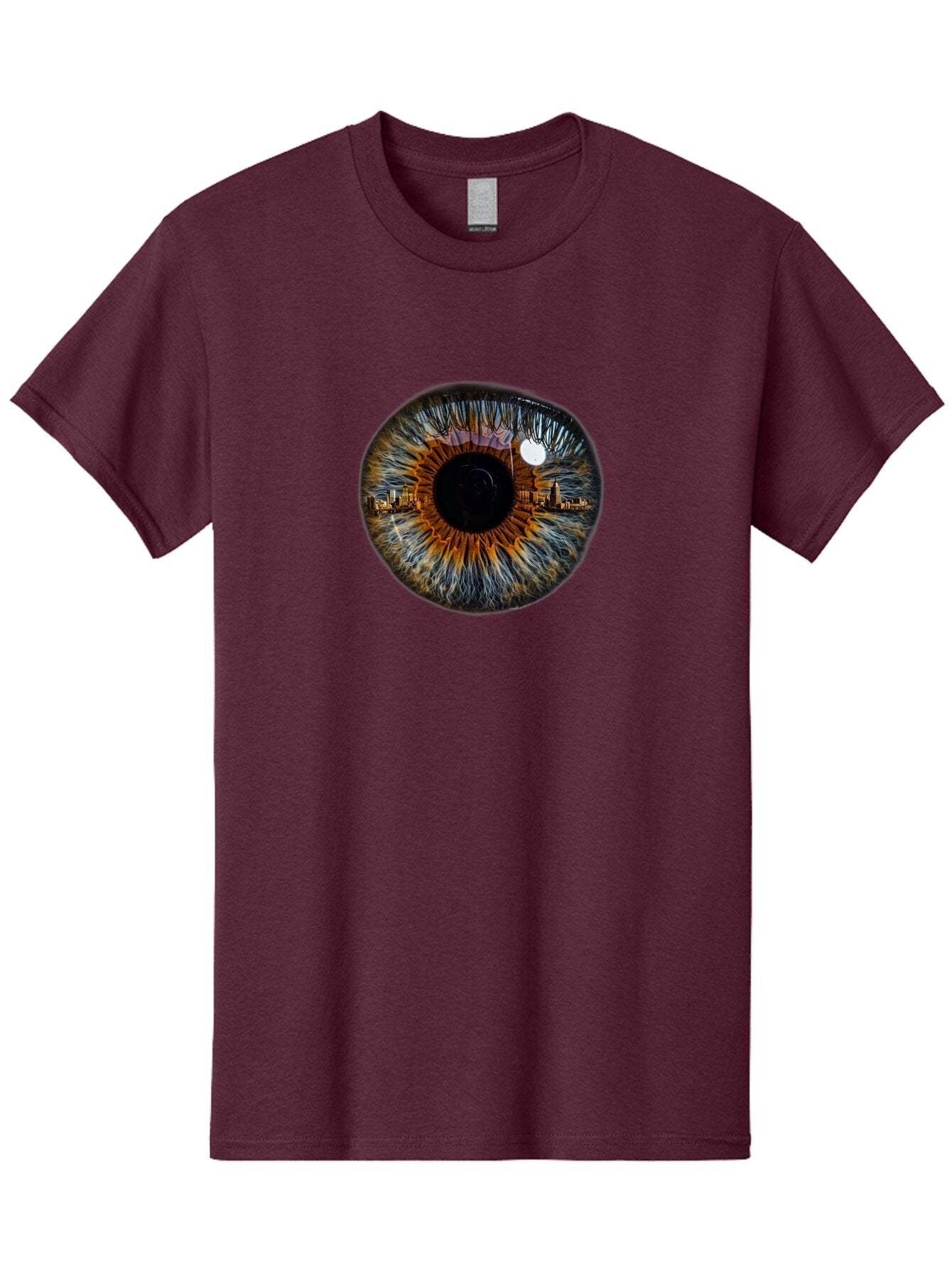 Cityscape-Eye-1 Men'S Graphic Tee, 100% Cotton, Comfortable Casual Summer Wear, Machine Washable, Vintage Camera, Old Camera, Antique Camera, Black Camera, Classic Photography, Photography Equipment, Nostalgic Device, Film Camera, Camera Art Bao239 15