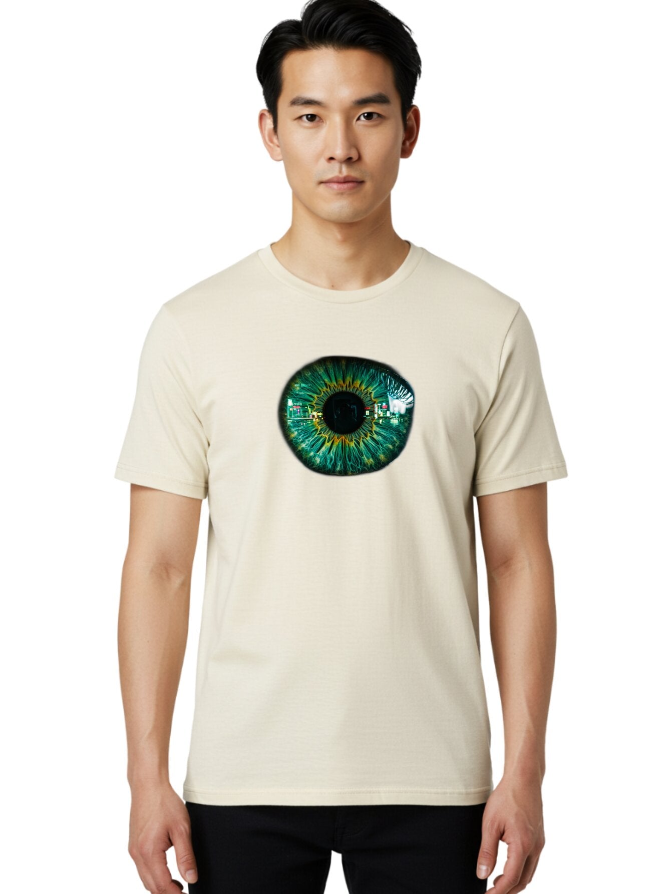 Cityscape-Eye Men'S Graphic Tee, 100% Cotton, Comfortable Casual Summer Wear, Machine Washable, Vintage Camera, Old Camera, Antique Camera, Black Camera, Classic Photography, Photography Equipment, Nostalgic Device, Film Camera, Camera Art Bao241 12