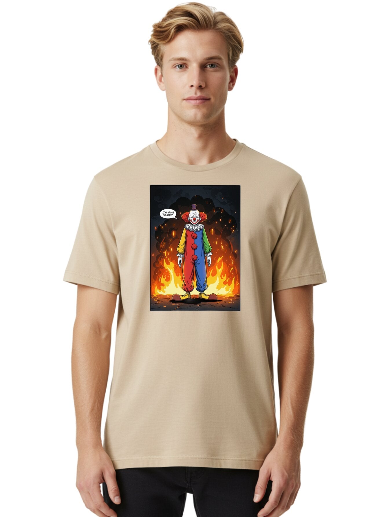 Clown-In-Flames Men'S Graphic Tee, 100% Cotton, Comfortable Casual Summer Wear, Machine Washable, Vintage Camera, Old Camera, Antique Camera, Black Camera, Classic Photography, Photography Equipment, Nostalgic Device, Film Camera, Camera Art Bao244
