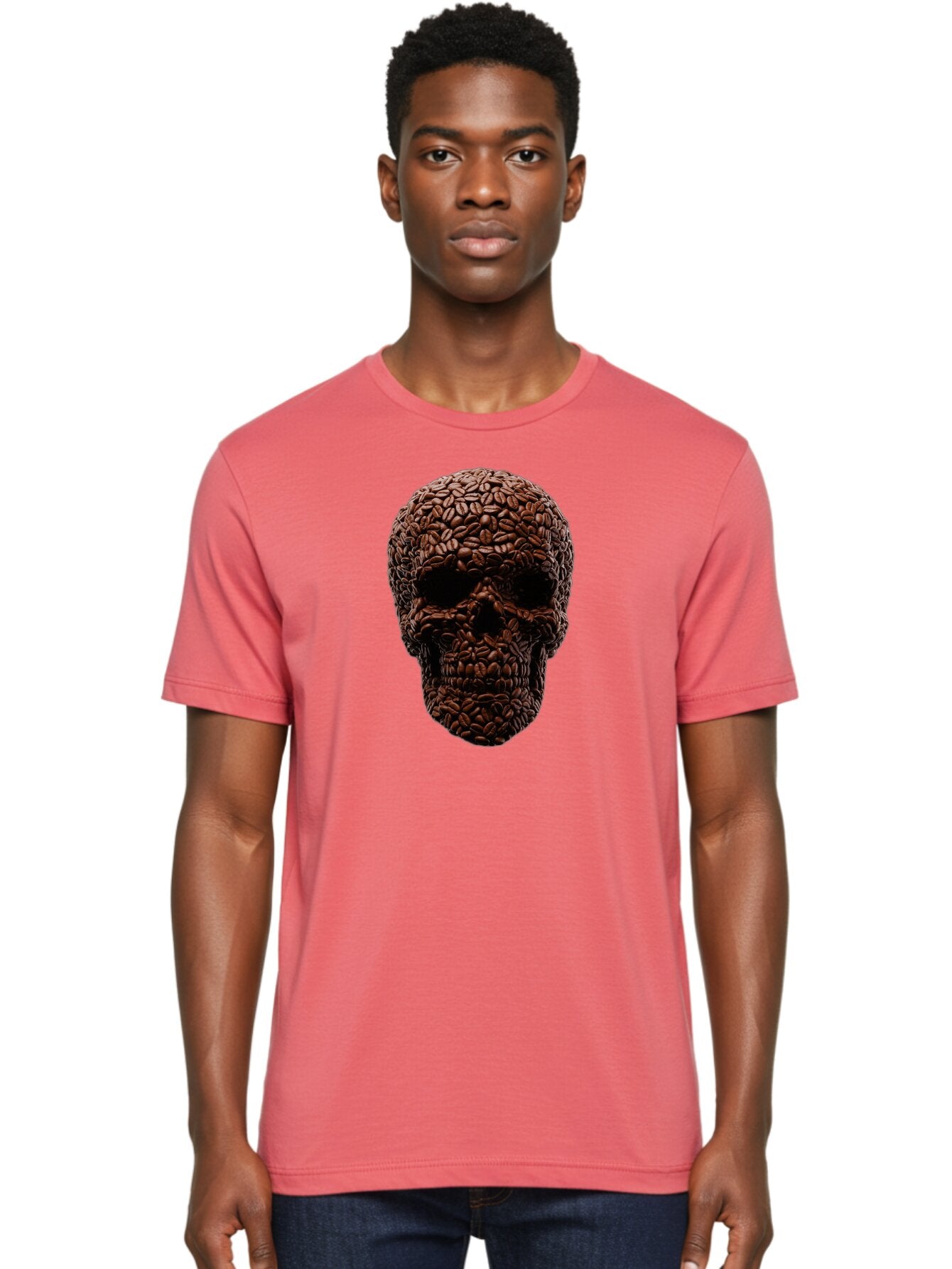 Coffee-Beans-Skull Men'S Graphic Tee, 100% Cotton, Comfortable Casual Summer Wear, Machine Washable, Vintage Camera, Old Camera, Antique Camera, Black Camera, Classic Photography, Photography Equipment, Nostalgic Device, Film Camera, Bao247 18