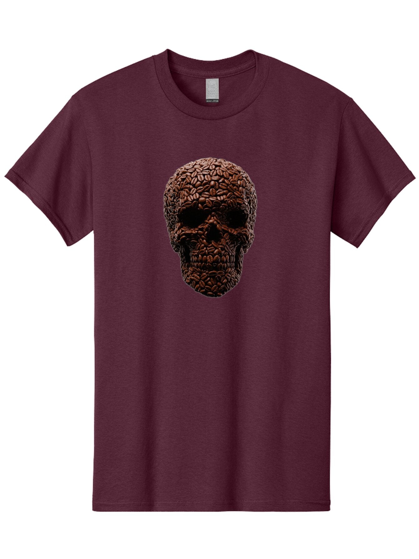 Coffee-Beans-Skull Men'S Graphic Tee, 100% Cotton, Comfortable Casual Summer Wear, Machine Washable, Vintage Camera, Old Camera, Antique Camera, Black Camera, Classic Photography, Photography Equipment, Nostalgic Device, Film Camera, Bao247 5