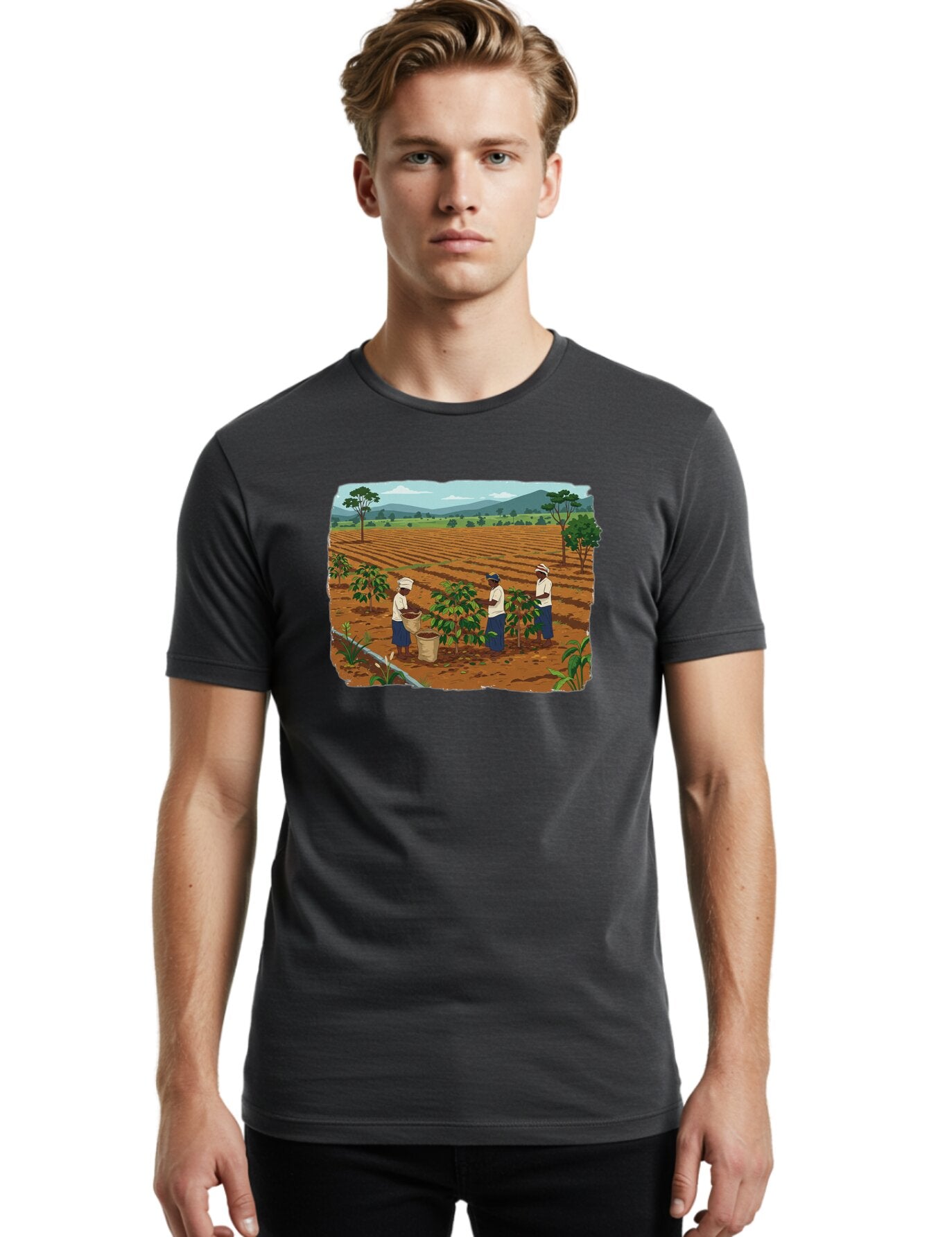 Coffee-Plantation-Workers Men'S Graphic Tee, 100% Cotton, Comfortable Casual Summer Wear, Machine Washable, Vintage Camera, Old Camera, Antique Camera, Black Camera, Classic Photography, Photography Equipment, Nostalgic Device, Film Camera, Bao252 22