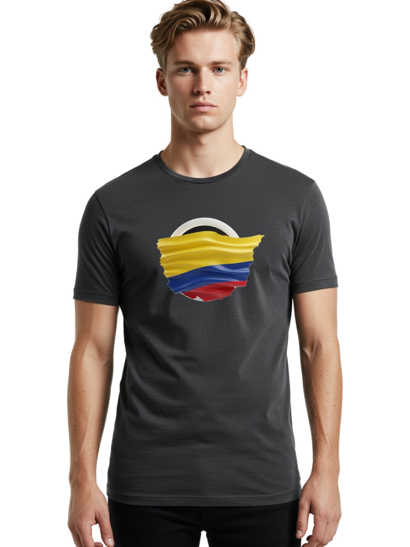 Colombian-Flag Men'S Graphic Tee, 100% Cotton, Comfortable Casual Summer Wear, Machine Washable, Vintage Camera, Old Camera, Antique Camera, Black Camera, Classic Photography, Photography Equipment, Nostalgic Device, Film Camera, Camera Art Bao254 21