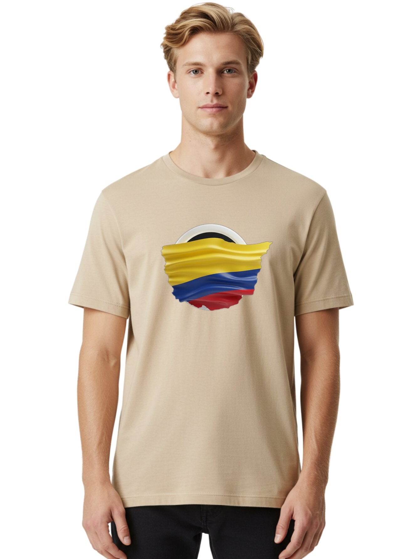 Colombian-Flag Men'S Graphic Tee, 100% Cotton, Comfortable Casual Summer Wear, Machine Washable, Vintage Camera, Old Camera, Antique Camera, Black Camera, Classic Photography, Photography Equipment, Nostalgic Device, Film Camera, Camera Art Bao254 16