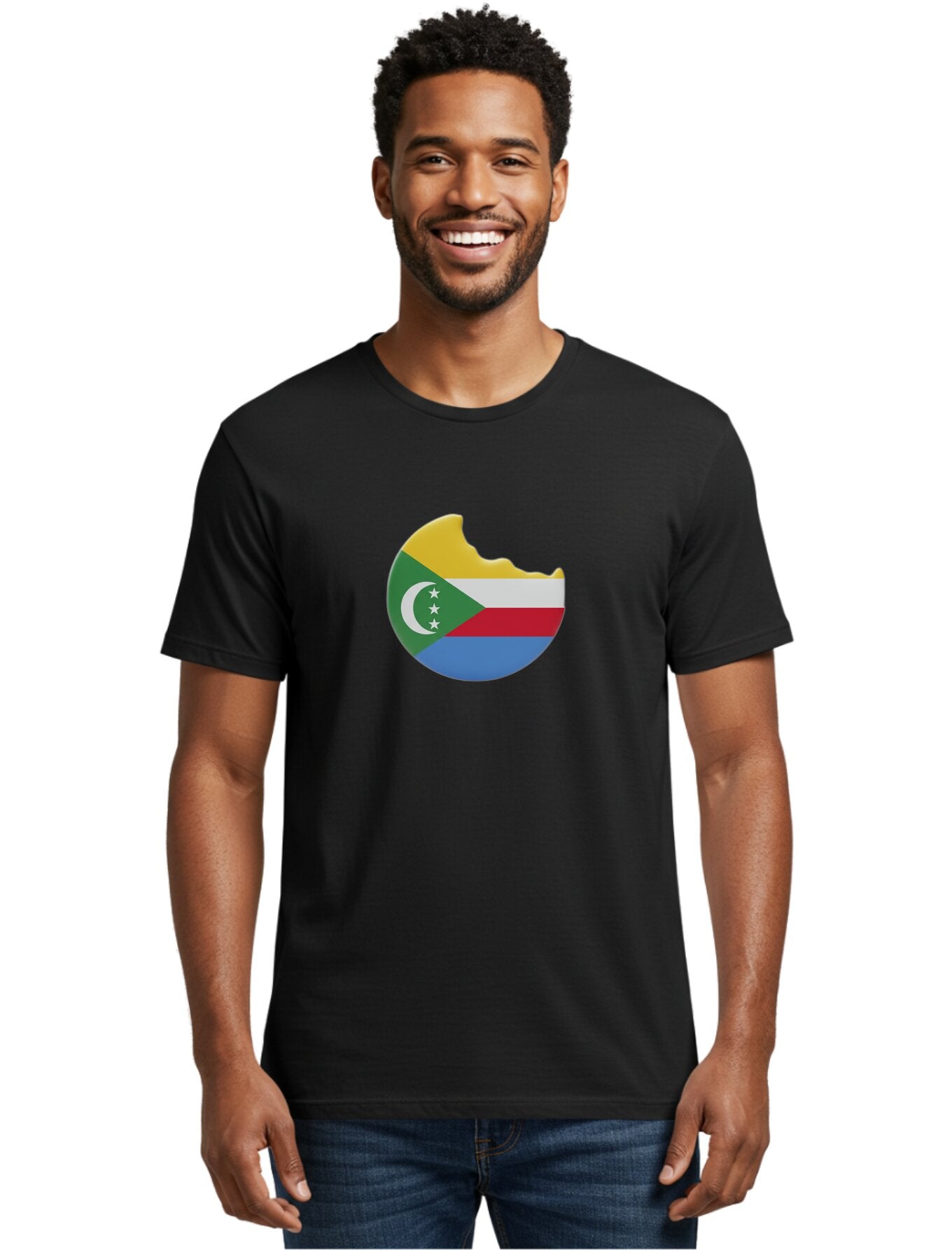 Comoros-Flag-Cookie Men'S Graphic Tee, 100% Cotton, Comfortable Casual Summer Wear, Machine Washable, Vintage Camera, Old Camera, Antique Camera, Black Camera, Classic Photography, Photography Equipment, Nostalgic Device, Film Camera, Bao259 29