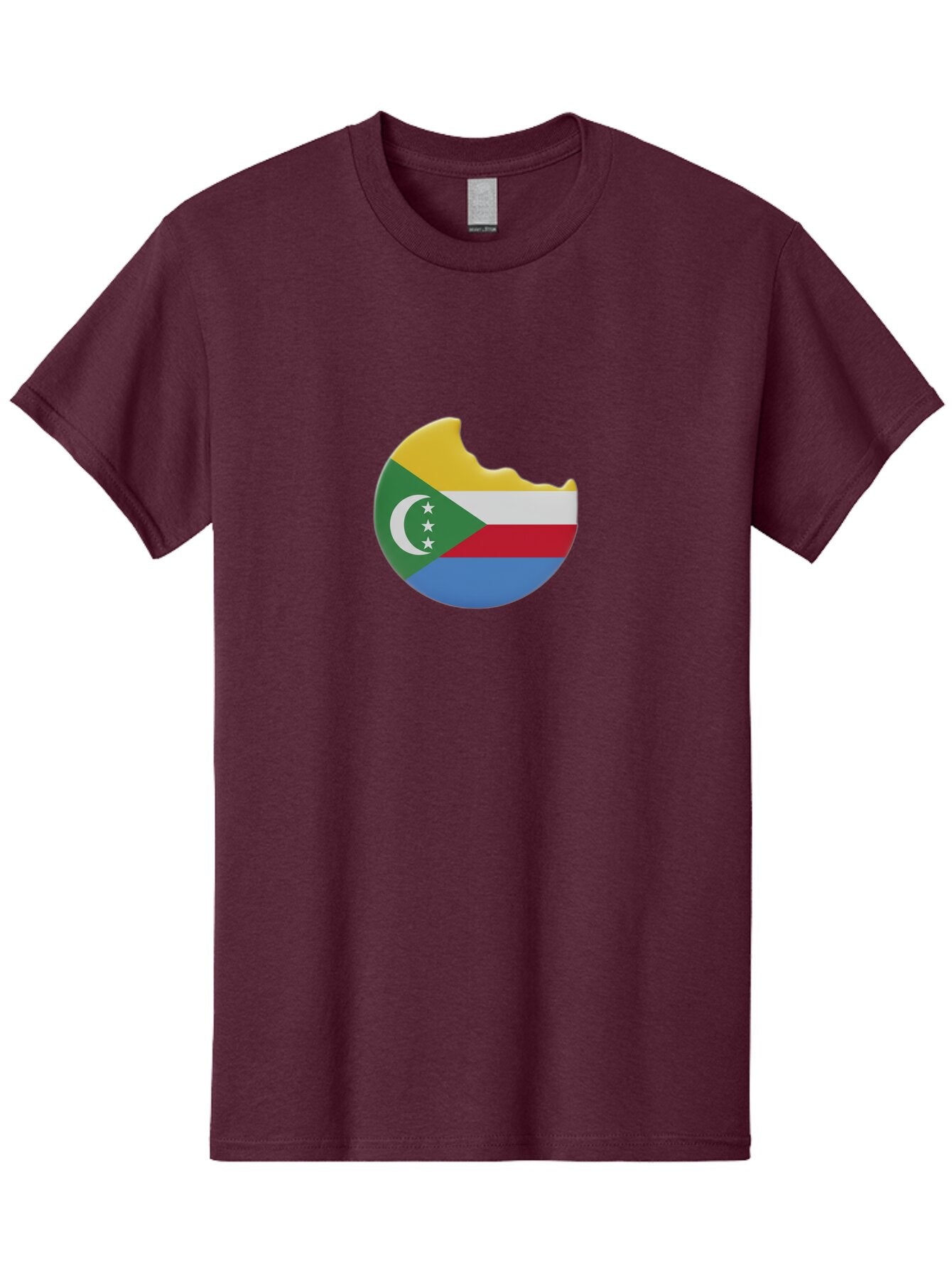 Comoros-Flag-Cookie Men'S Graphic Tee, 100% Cotton, Comfortable Casual Summer Wear, Machine Washable, Vintage Camera, Old Camera, Antique Camera, Black Camera, Classic Photography, Photography Equipment, Nostalgic Device, Film Camera, Bao259