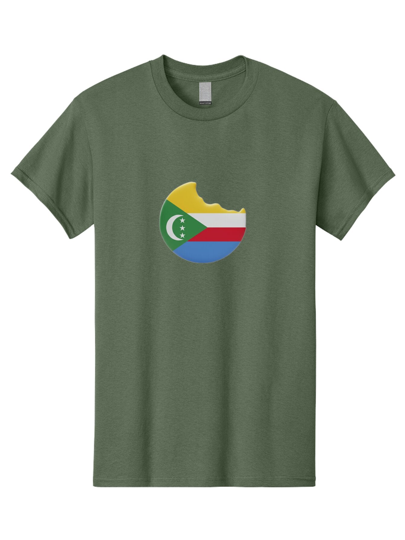 Comoros-Flag-Cookie Men'S Graphic Tee, 100% Cotton, Comfortable Casual Summer Wear, Machine Washable, Vintage Camera, Old Camera, Antique Camera, Black Camera, Classic Photography, Photography Equipment, Nostalgic Device, Film Camera, Bao259