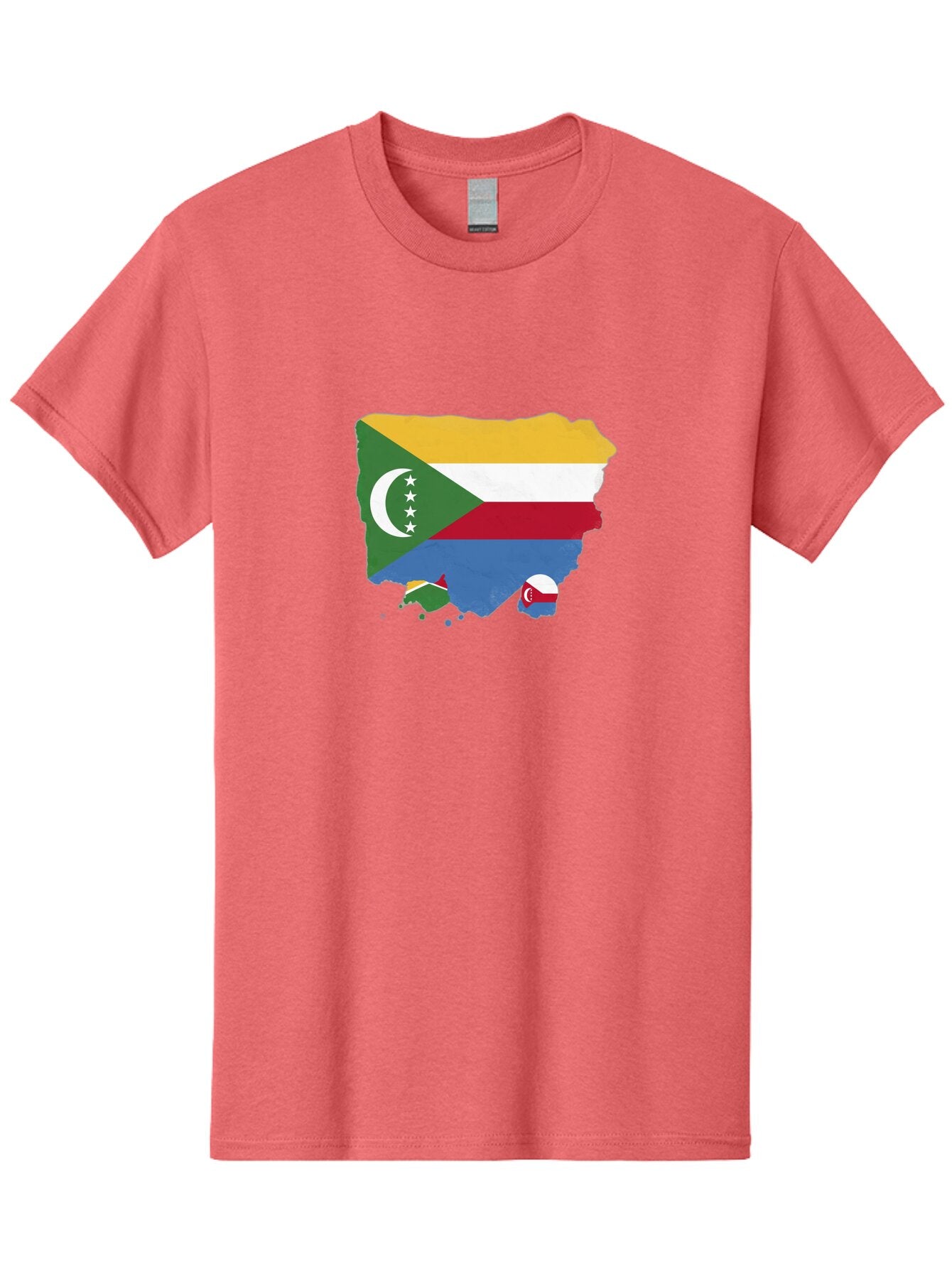 Comoros-Map-With-Flag Men'S Graphic Tee, 100% Cotton, Comfortable Casual Summer Wear, Machine Washable, Vintage Camera, Old Camera, Antique Camera, Black Camera, Classic Photography, Photography Equipment, Nostalgic Device, Film Camera, Bao260 5