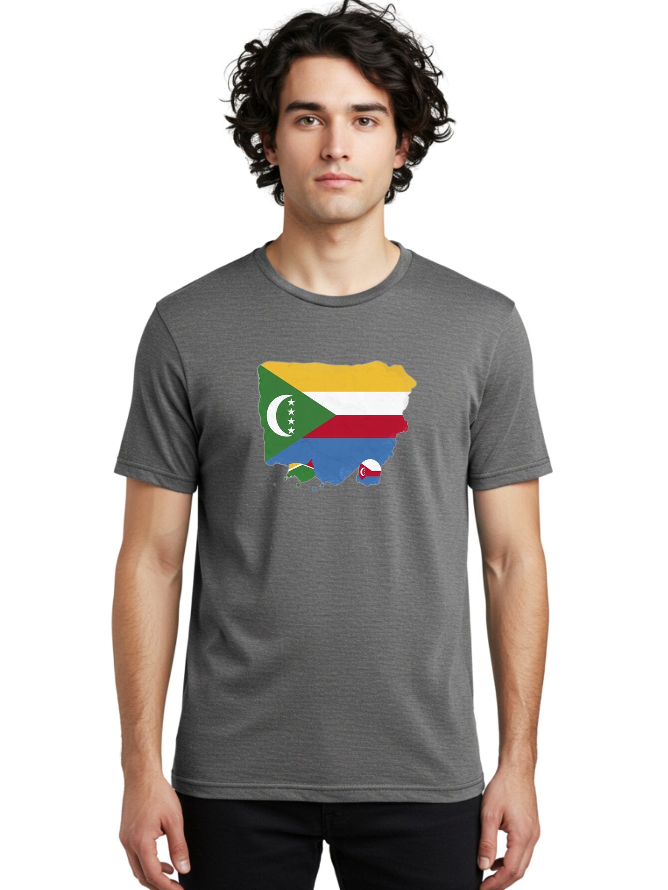 Comoros-Map-With-Flag Men'S Graphic Tee, 100% Cotton, Comfortable Casual Summer Wear, Machine Washable, Vintage Camera, Old Camera, Antique Camera, Black Camera, Classic Photography, Photography Equipment, Nostalgic Device, Film Camera, Bao260 16