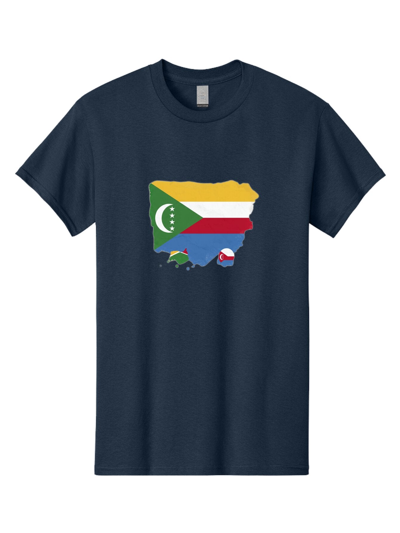 Comoros-Map-With-Flag Men'S Graphic Tee, 100% Cotton, Comfortable Casual Summer Wear, Machine Washable, Vintage Camera, Old Camera, Antique Camera, Black Camera, Classic Photography, Photography Equipment, Nostalgic Device, Film Camera, Bao260 12