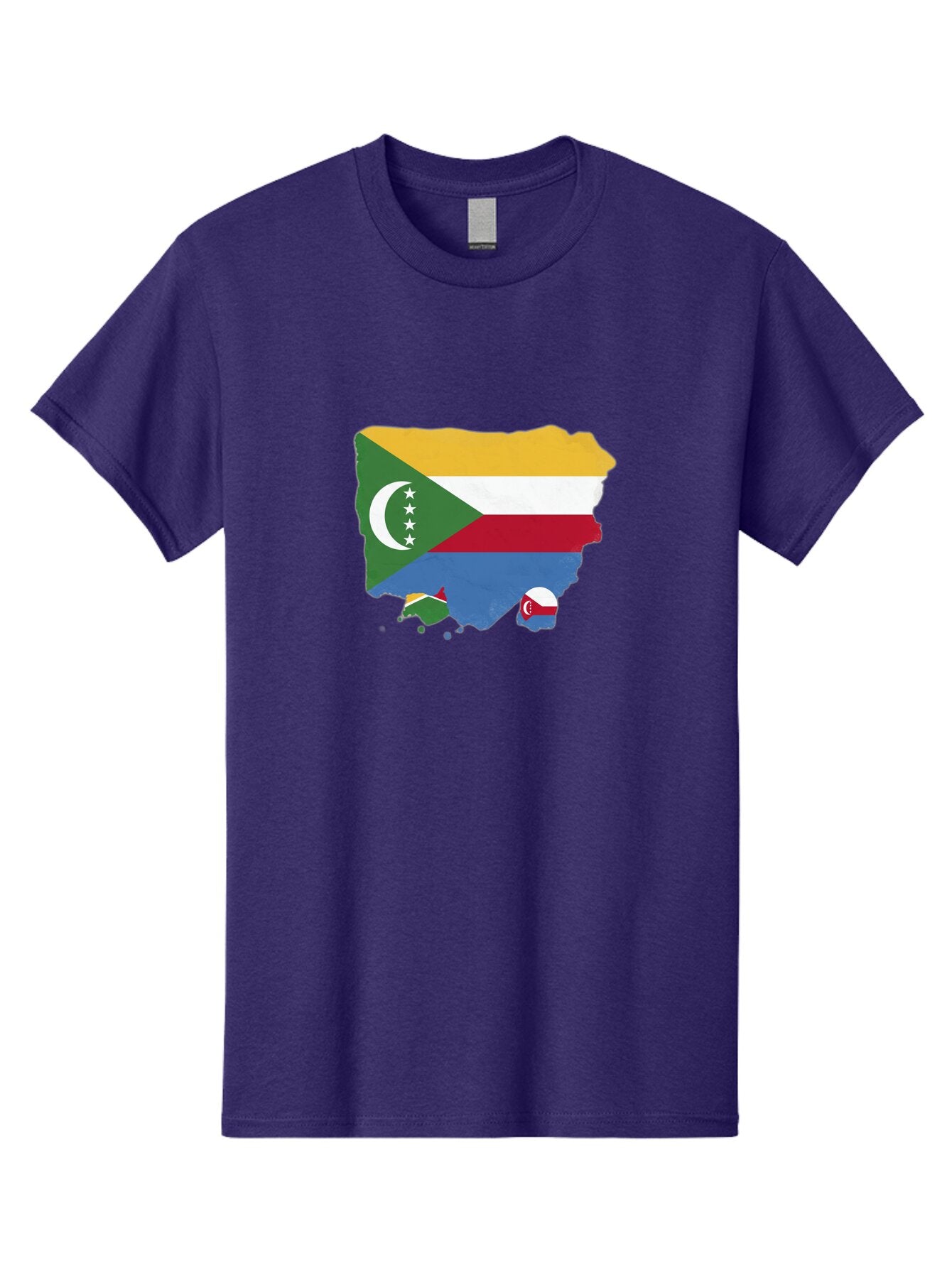 Comoros-Map-With-Flag Men'S Graphic Tee, 100% Cotton, Comfortable Casual Summer Wear, Machine Washable, Vintage Camera, Old Camera, Antique Camera, Black Camera, Classic Photography, Photography Equipment, Nostalgic Device, Film Camera, Bao260 10