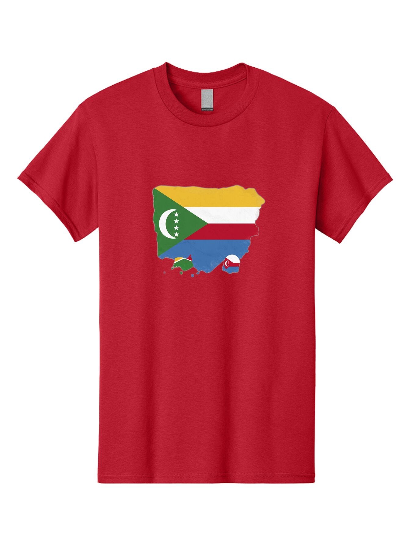 Comoros-Map-With-Flag Men'S Graphic Tee, 100% Cotton, Comfortable Casual Summer Wear, Machine Washable, Vintage Camera, Old Camera, Antique Camera, Black Camera, Classic Photography, Photography Equipment, Nostalgic Device, Film Camera, Bao260