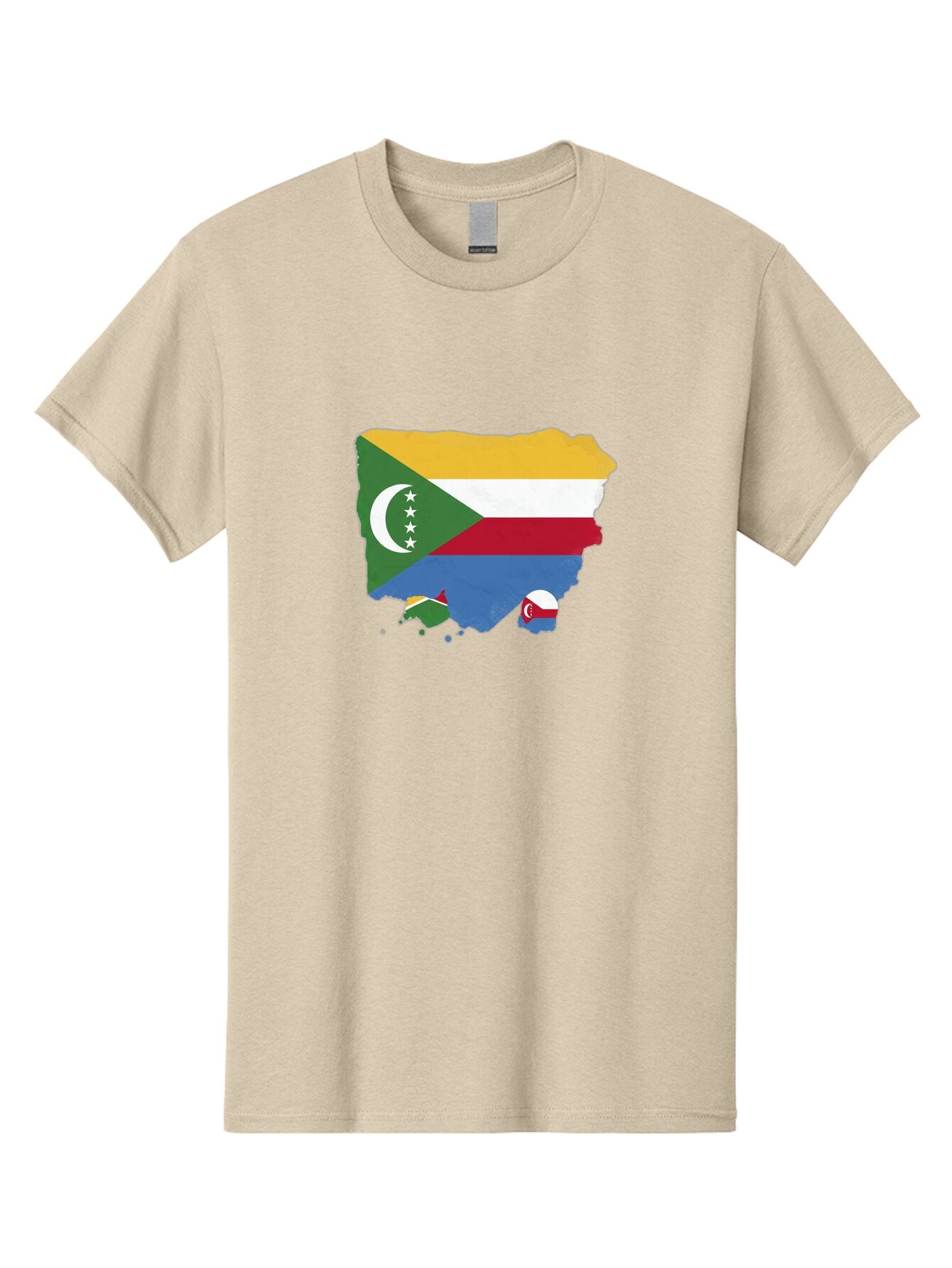 Comoros-Map-With-Flag Men'S Graphic Tee, 100% Cotton, Comfortable Casual Summer Wear, Machine Washable, Vintage Camera, Old Camera, Antique Camera, Black Camera, Classic Photography, Photography Equipment, Nostalgic Device, Film Camera, Bao260 6
