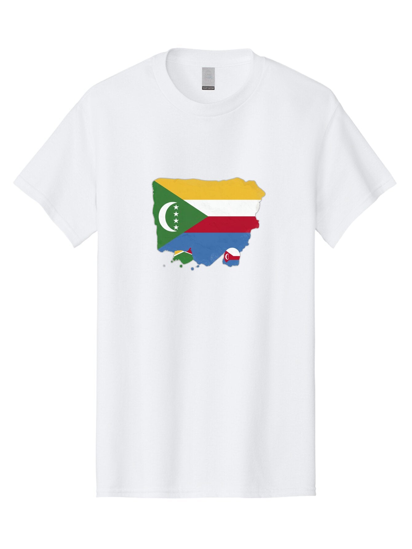Comoros-Map-With-Flag Men'S Graphic Tee, 100% Cotton, Comfortable Casual Summer Wear, Machine Washable, Vintage Camera, Old Camera, Antique Camera, Black Camera, Classic Photography, Photography Equipment, Nostalgic Device, Film Camera, Bao260 14