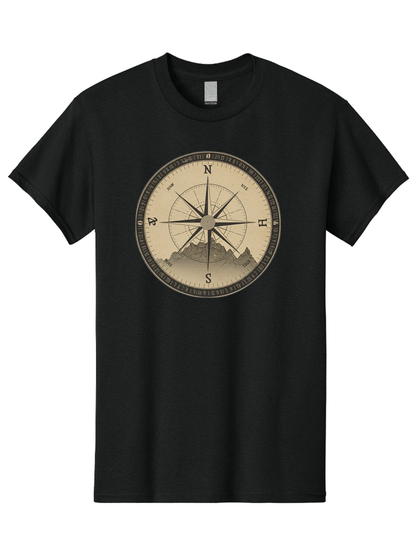 Compass-Rose Men'S Graphic Tee, 100% Cotton, Comfortable Casual Summer Wear, Machine Washable, Vintage Camera, Old Camera, Antique Camera, Black Camera, Classic Photography, Photography Equipment, Nostalgic Device, Film Camera, Camera Art Bao261 5