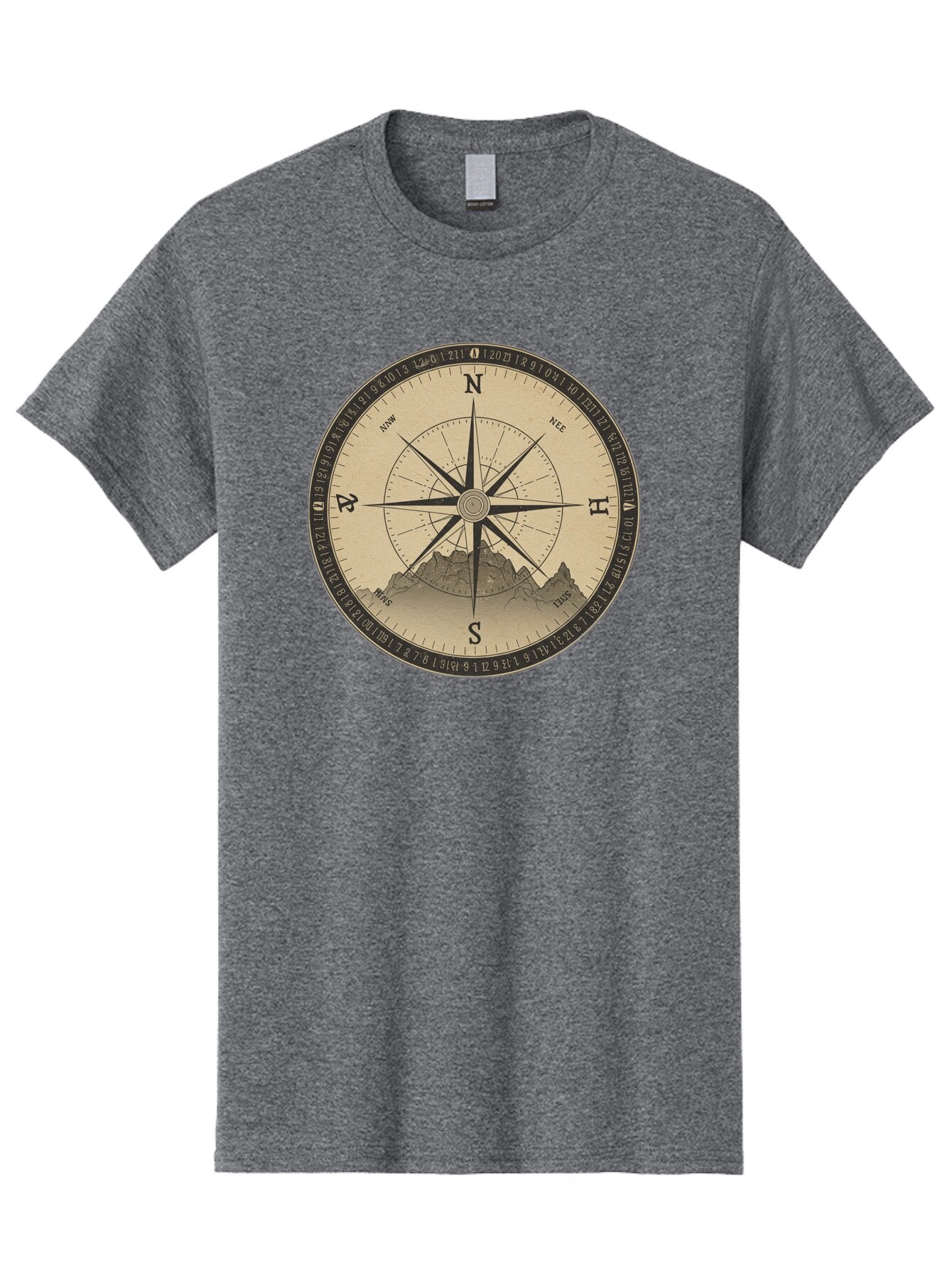 Compass-Rose Men'S Graphic Tee, 100% Cotton, Comfortable Casual Summer Wear, Machine Washable, Vintage Camera, Old Camera, Antique Camera, Black Camera, Classic Photography, Photography Equipment, Nostalgic Device, Film Camera, Camera Art Bao261 9