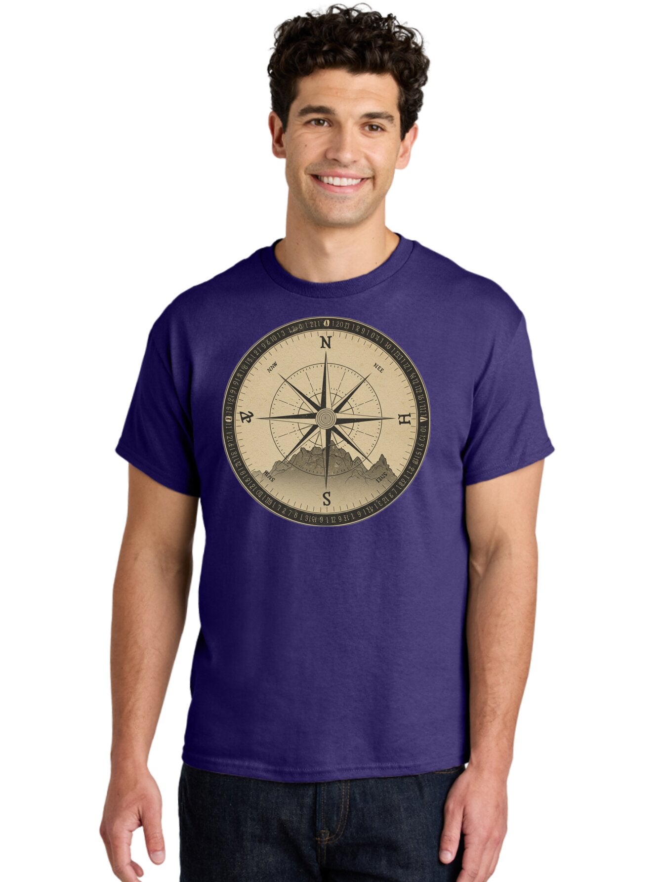 Compass-Rose Men'S Graphic Tee, 100% Cotton, Comfortable Casual Summer Wear, Machine Washable, Vintage Camera, Old Camera, Antique Camera, Black Camera, Classic Photography, Photography Equipment, Nostalgic Device, Film Camera, Camera Art Bao261 17