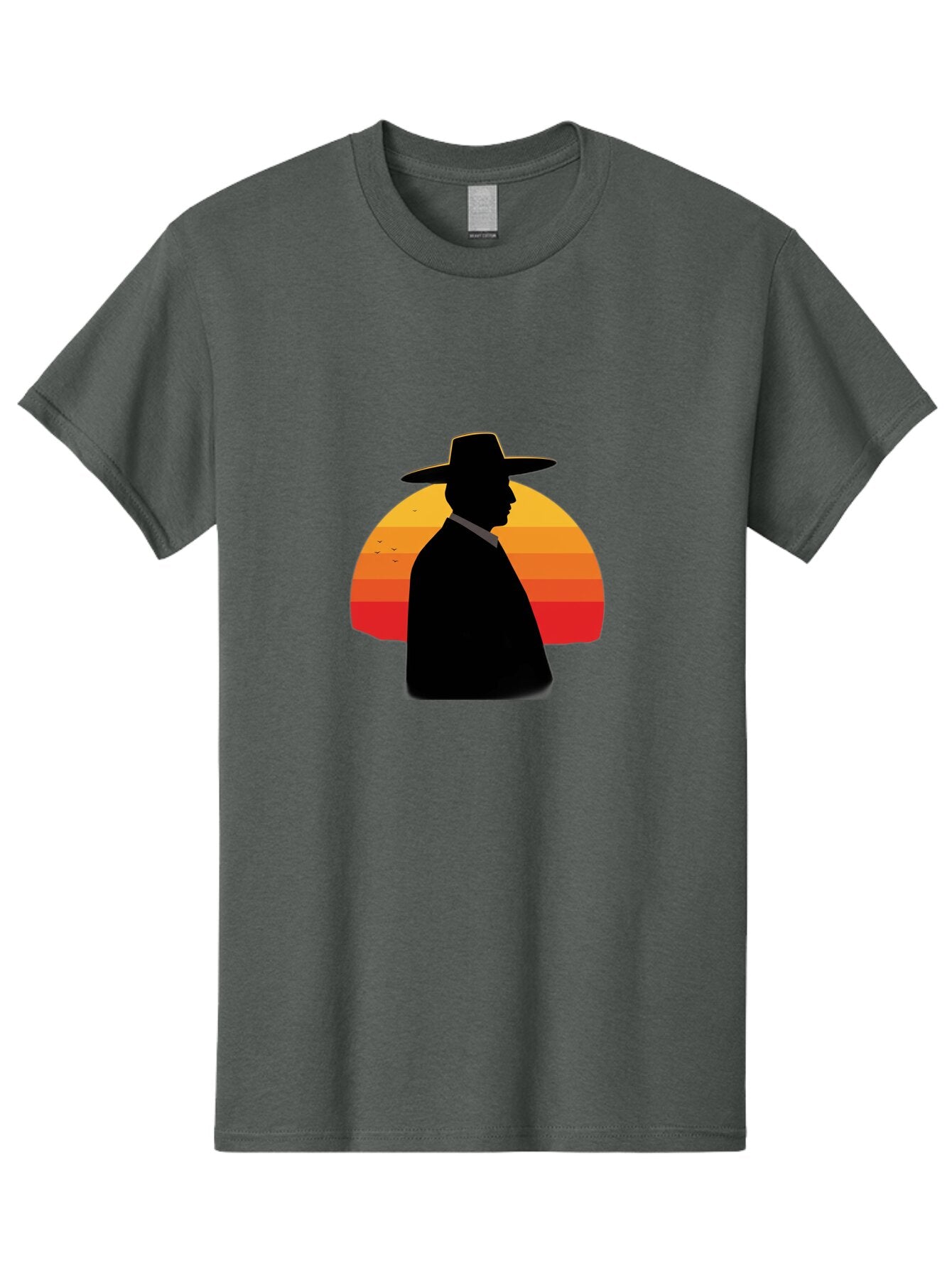 Cowboy-Sunset Men'S Graphic Tee, 100% Cotton, Comfortable Casual Summer Wear, Machine Washable, Vintage Camera, Old Camera, Antique Camera, Black Camera, Classic Photography, Photography Equipment, Nostalgic Device, Film Camera, Camera Art Bao277 8