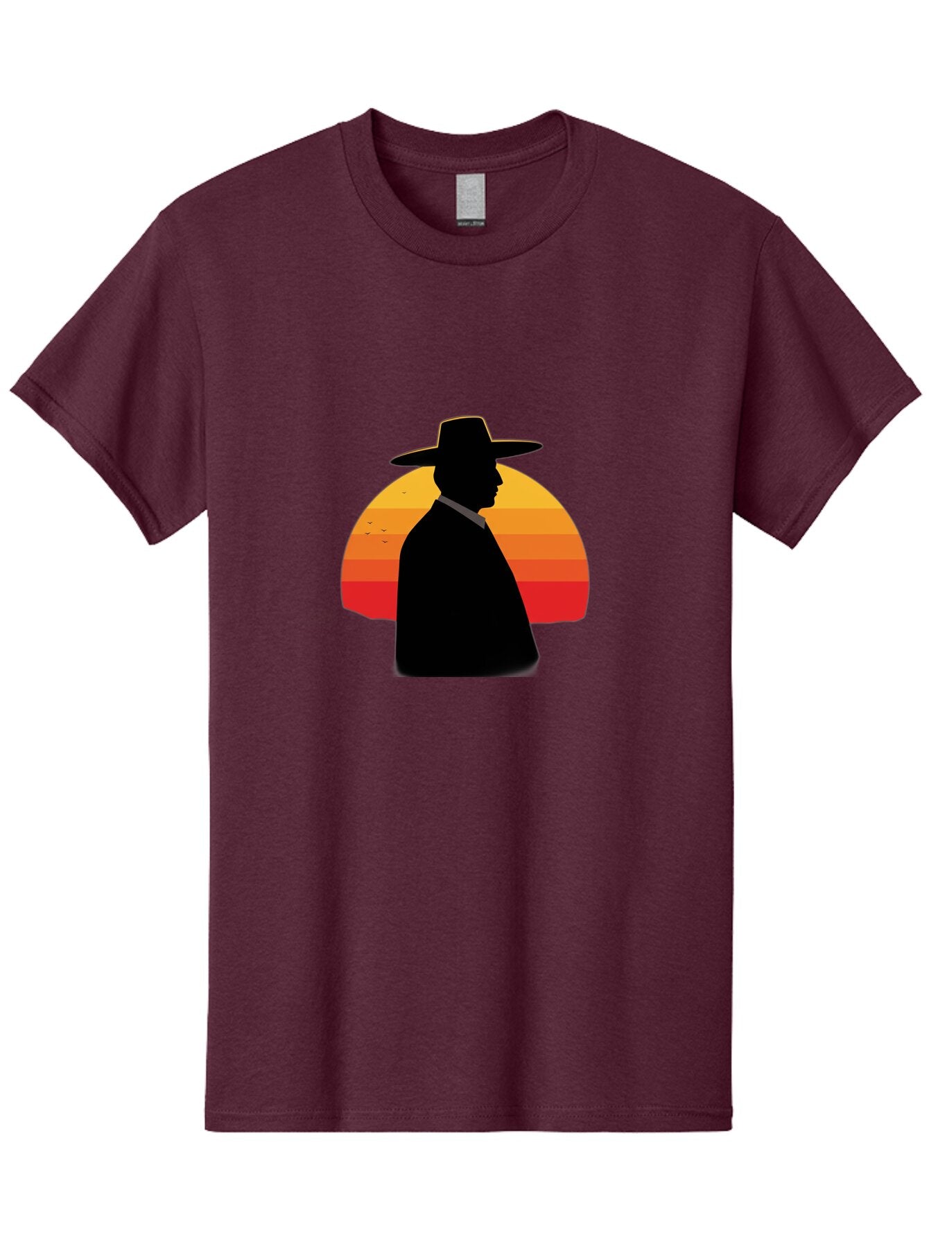 Cowboy-Sunset Men'S Graphic Tee, 100% Cotton, Comfortable Casual Summer Wear, Machine Washable, Vintage Camera, Old Camera, Antique Camera, Black Camera, Classic Photography, Photography Equipment, Nostalgic Device, Film Camera, Camera Art Bao277 13