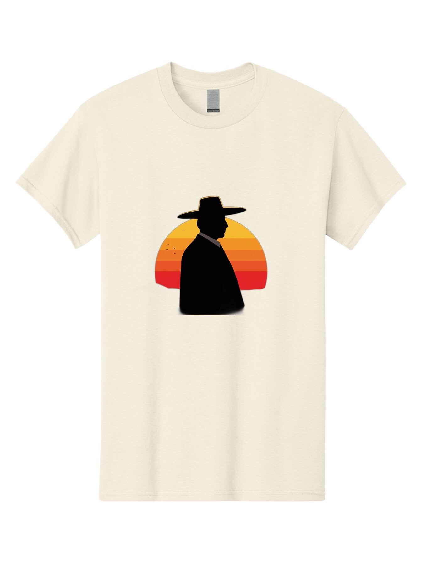 Cowboy-Sunset Men'S Graphic Tee, 100% Cotton, Comfortable Casual Summer Wear, Machine Washable, Vintage Camera, Old Camera, Antique Camera, Black Camera, Classic Photography, Photography Equipment, Nostalgic Device, Film Camera, Camera Art Bao277