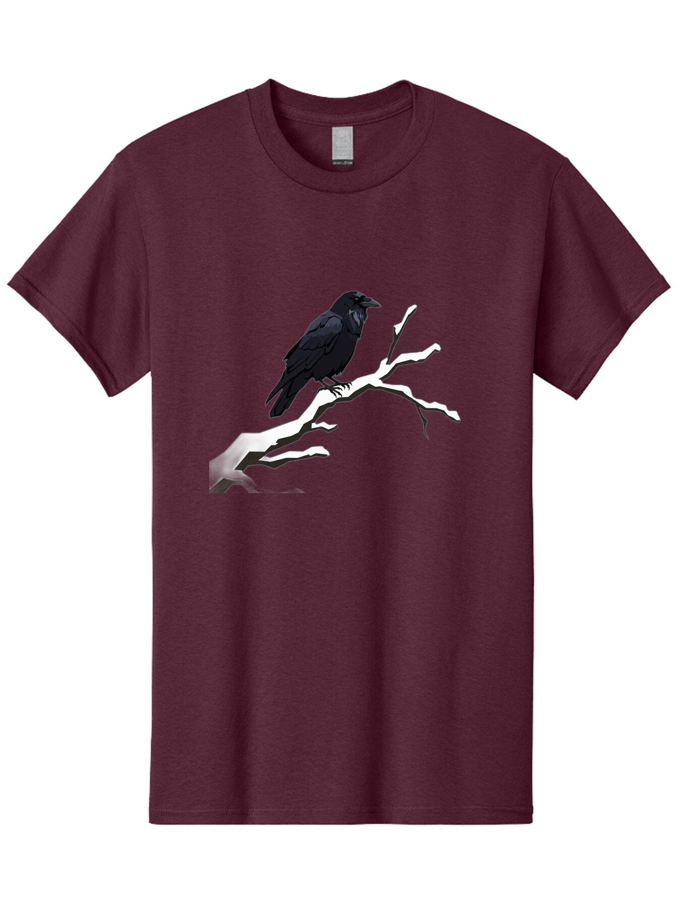 Crow-On-Branch-1 Men'S Graphic Tee, 100% Cotton, Comfortable Casual Summer Wear, Machine Washable, Vintage Camera, Old Camera, Antique Camera, Black Camera, Classic Photography, Photography Equipment, Nostalgic Device, Film Camera, Camera Art Bao295 8