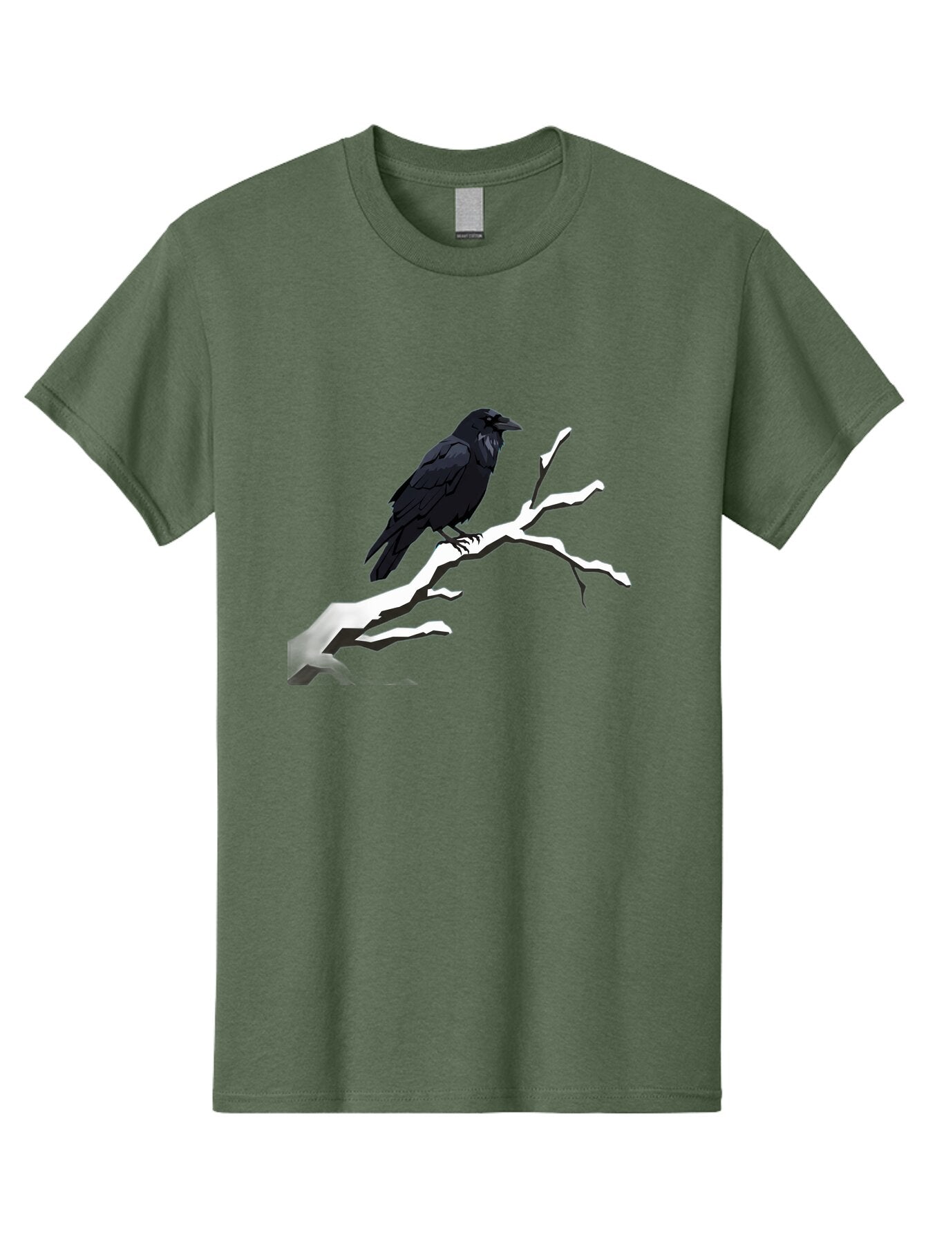 Crow-On-Branch-1 Men'S Graphic Tee, 100% Cotton, Comfortable Casual Summer Wear, Machine Washable, Vintage Camera, Old Camera, Antique Camera, Black Camera, Classic Photography, Photography Equipment, Nostalgic Device, Film Camera, Camera Art Bao295 6