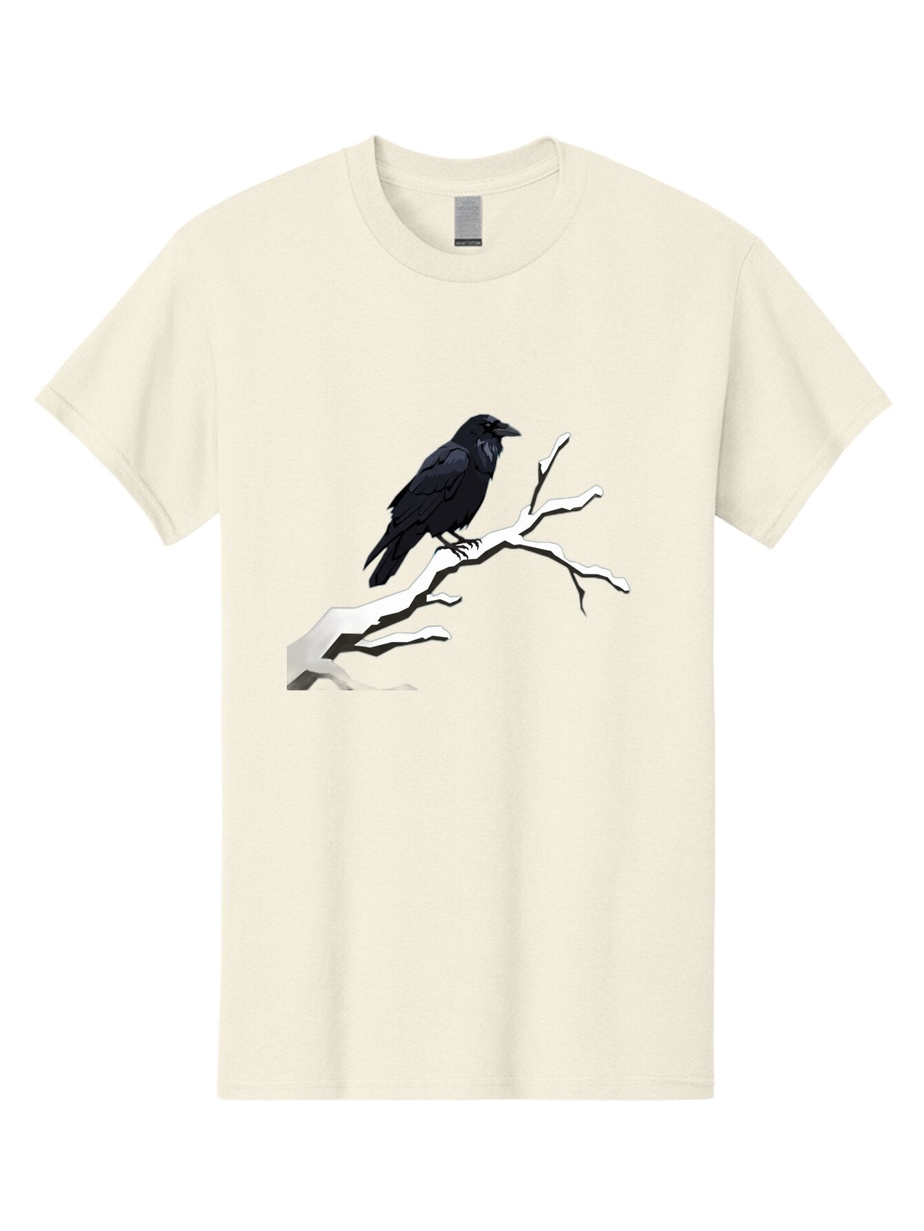 Crow-On-Branch-1 Men'S Graphic Tee, 100% Cotton, Comfortable Casual Summer Wear, Machine Washable, Vintage Camera, Old Camera, Antique Camera, Black Camera, Classic Photography, Photography Equipment, Nostalgic Device, Film Camera, Camera Art Bao295