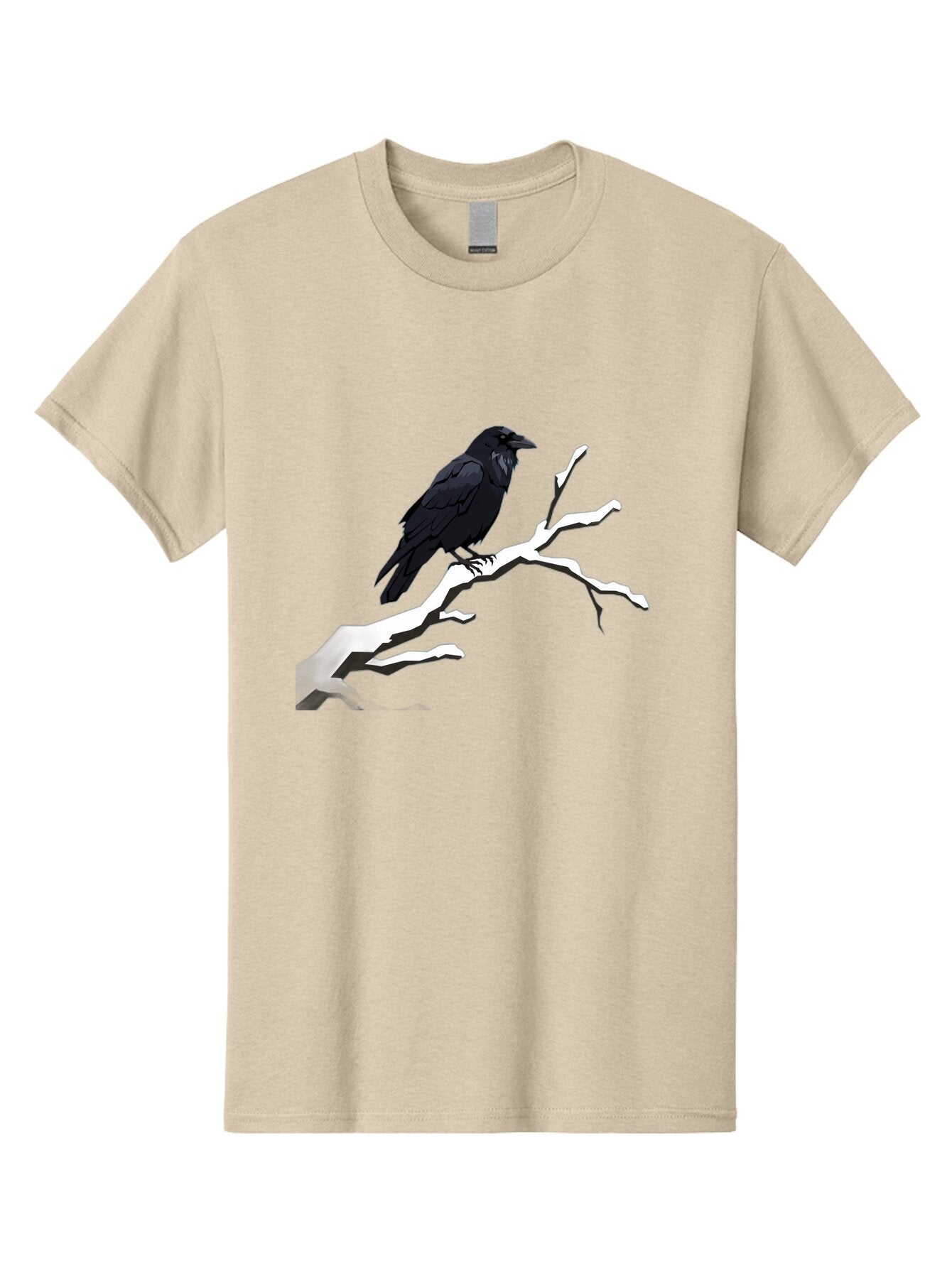 Crow-On-Branch-1 Men'S Graphic Tee, 100% Cotton, Comfortable Casual Summer Wear, Machine Washable, Vintage Camera, Old Camera, Antique Camera, Black Camera, Classic Photography, Photography Equipment, Nostalgic Device, Film Camera, Camera Art Bao295 7