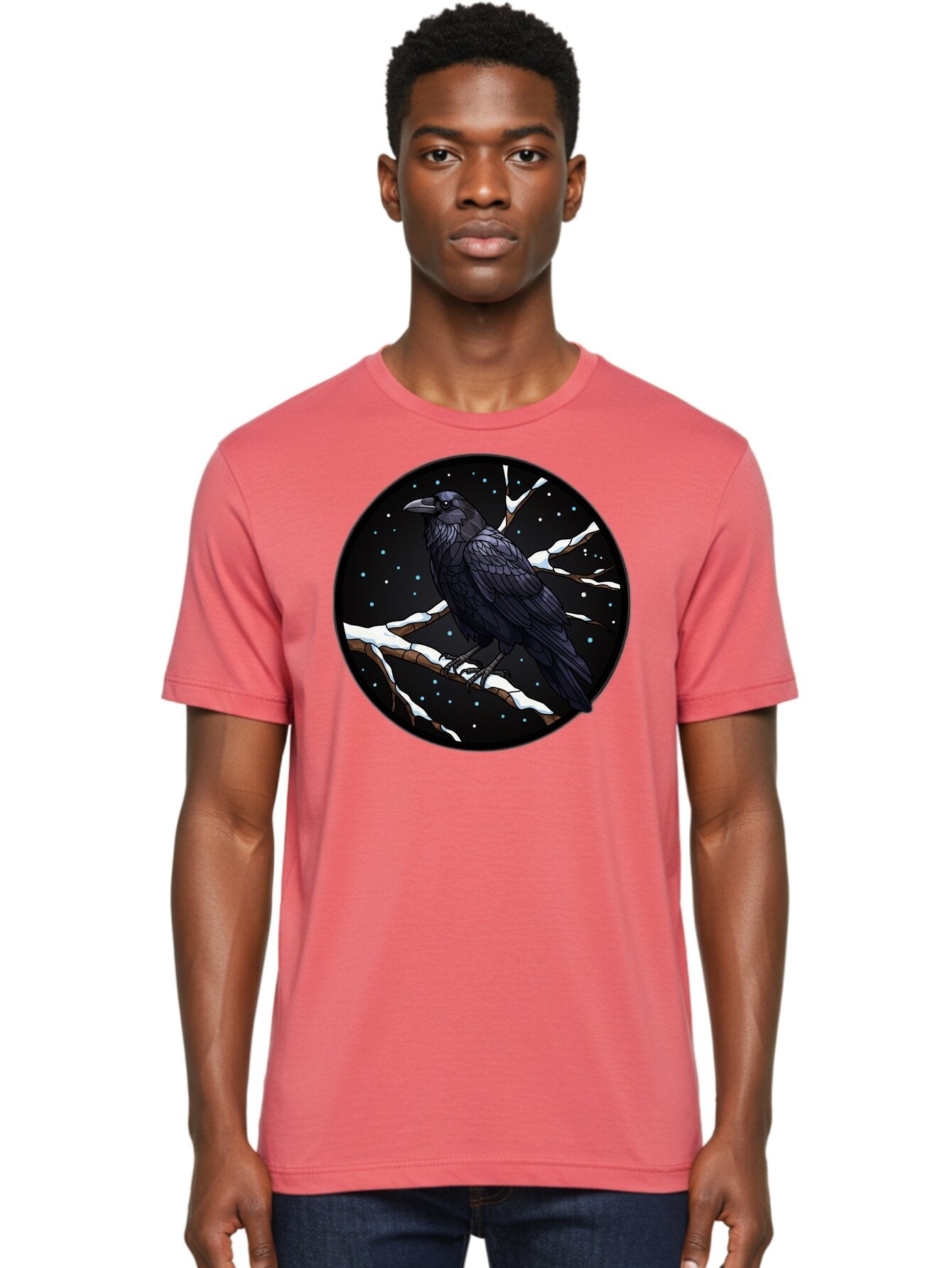 Crow-On-Branch-2 Men'S Graphic Tee, 100% Cotton, Comfortable Casual Summer Wear, Machine Washable, Vintage Camera, Old Camera, Antique Camera, Black Camera, Classic Photography, Photography Equipment, Nostalgic Device, Film Camera, Camera Art Bao296 23