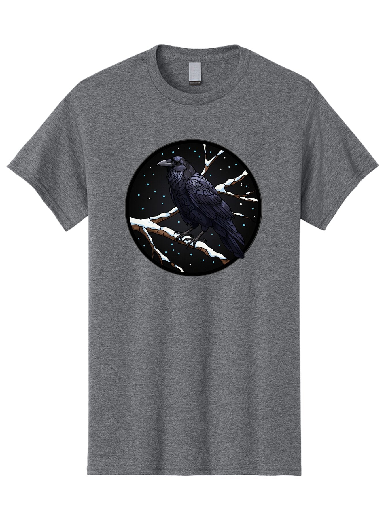 Crow-On-Branch-2 Men'S Graphic Tee, 100% Cotton, Comfortable Casual Summer Wear, Machine Washable, Vintage Camera, Old Camera, Antique Camera, Black Camera, Classic Photography, Photography Equipment, Nostalgic Device, Film Camera, Camera Art Bao296 3