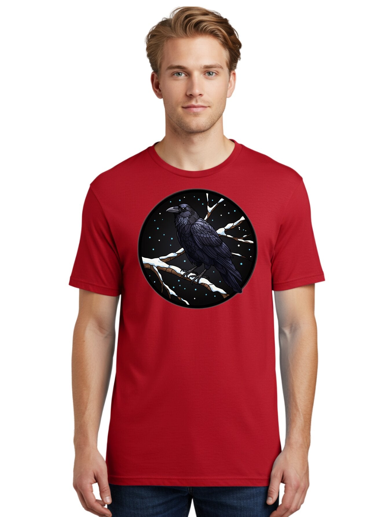 Crow-On-Branch-2 Men'S Graphic Tee, 100% Cotton, Comfortable Casual Summer Wear, Machine Washable, Vintage Camera, Old Camera, Antique Camera, Black Camera, Classic Photography, Photography Equipment, Nostalgic Device, Film Camera, Camera Art Bao296 25