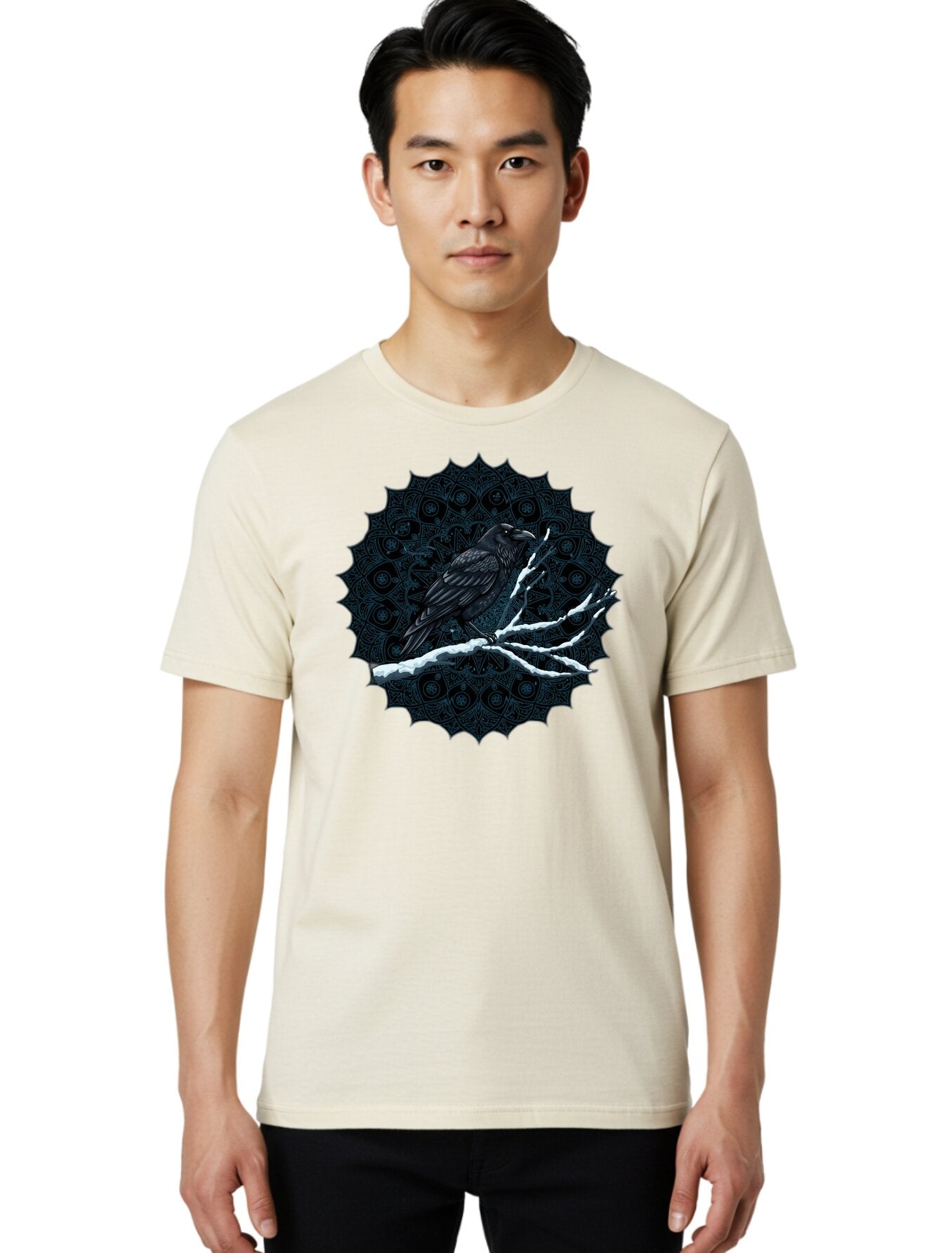 Crow-On-Branch-3 Men'S Graphic Tee, 100% Cotton, Comfortable Casual Summer Wear, Machine Washable, Vintage Camera, Old Camera, Antique Camera, Black Camera, Classic Photography, Photography Equipment, Nostalgic Device, Film Camera, Camera Art Bao297 28
