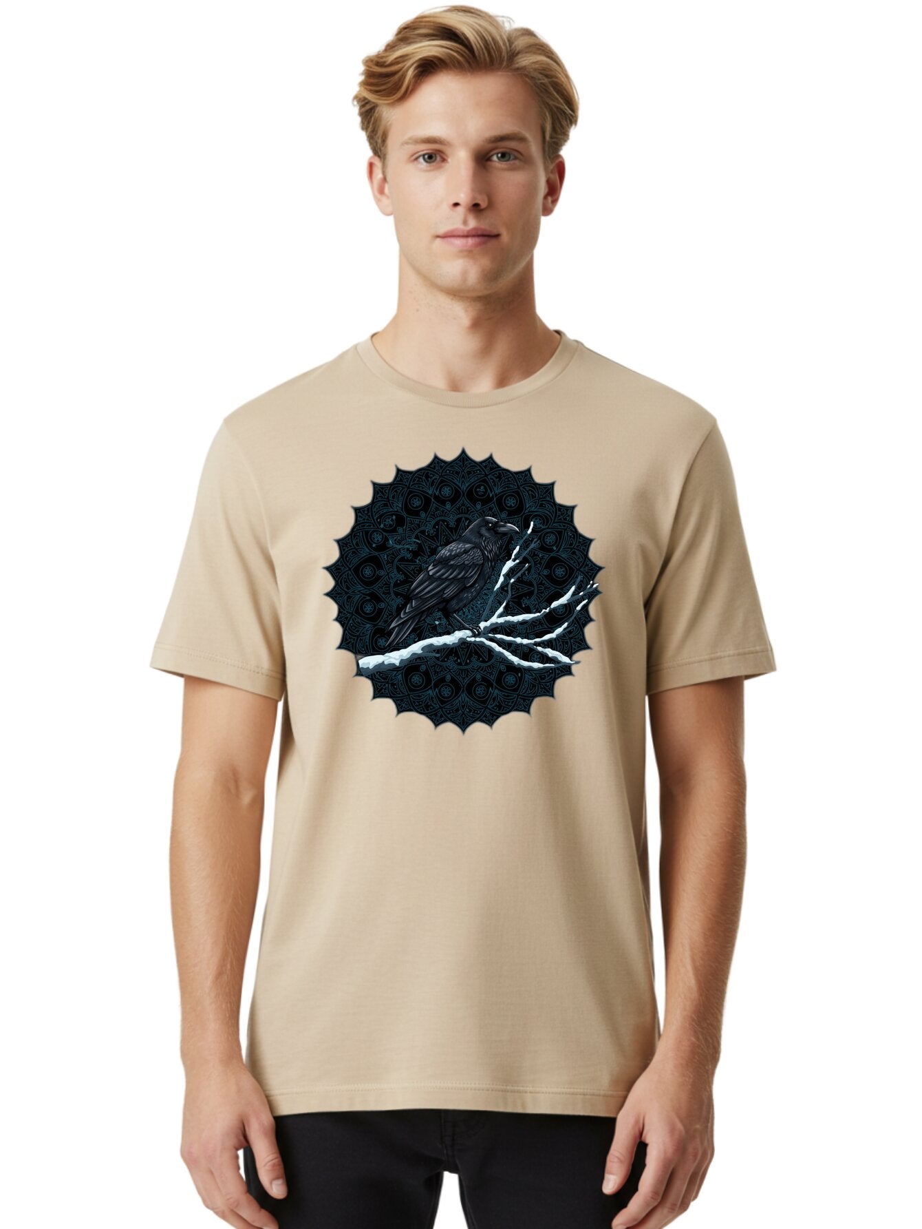Crow-On-Branch-3 Men'S Graphic Tee, 100% Cotton, Comfortable Casual Summer Wear, Machine Washable, Vintage Camera, Old Camera, Antique Camera, Black Camera, Classic Photography, Photography Equipment, Nostalgic Device, Film Camera, Camera Art Bao297 29