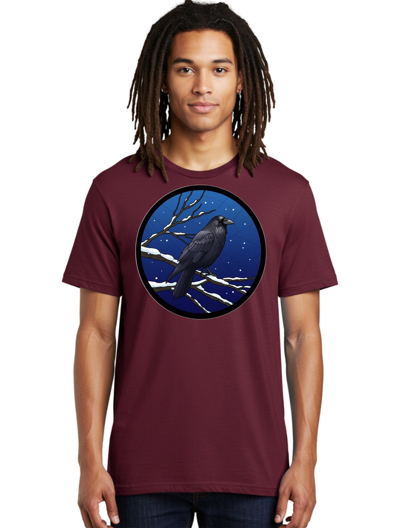 Crow-On-Snowy-Branch Men'S Graphic Tee, 100% Cotton, Comfortable Casual Summer Wear, Machine Washable, Vintage Camera, Old Camera, Antique Camera, Black Camera, Classic Photography, Photography Equipment, Nostalgic Device, Film Camera, Bao299 23