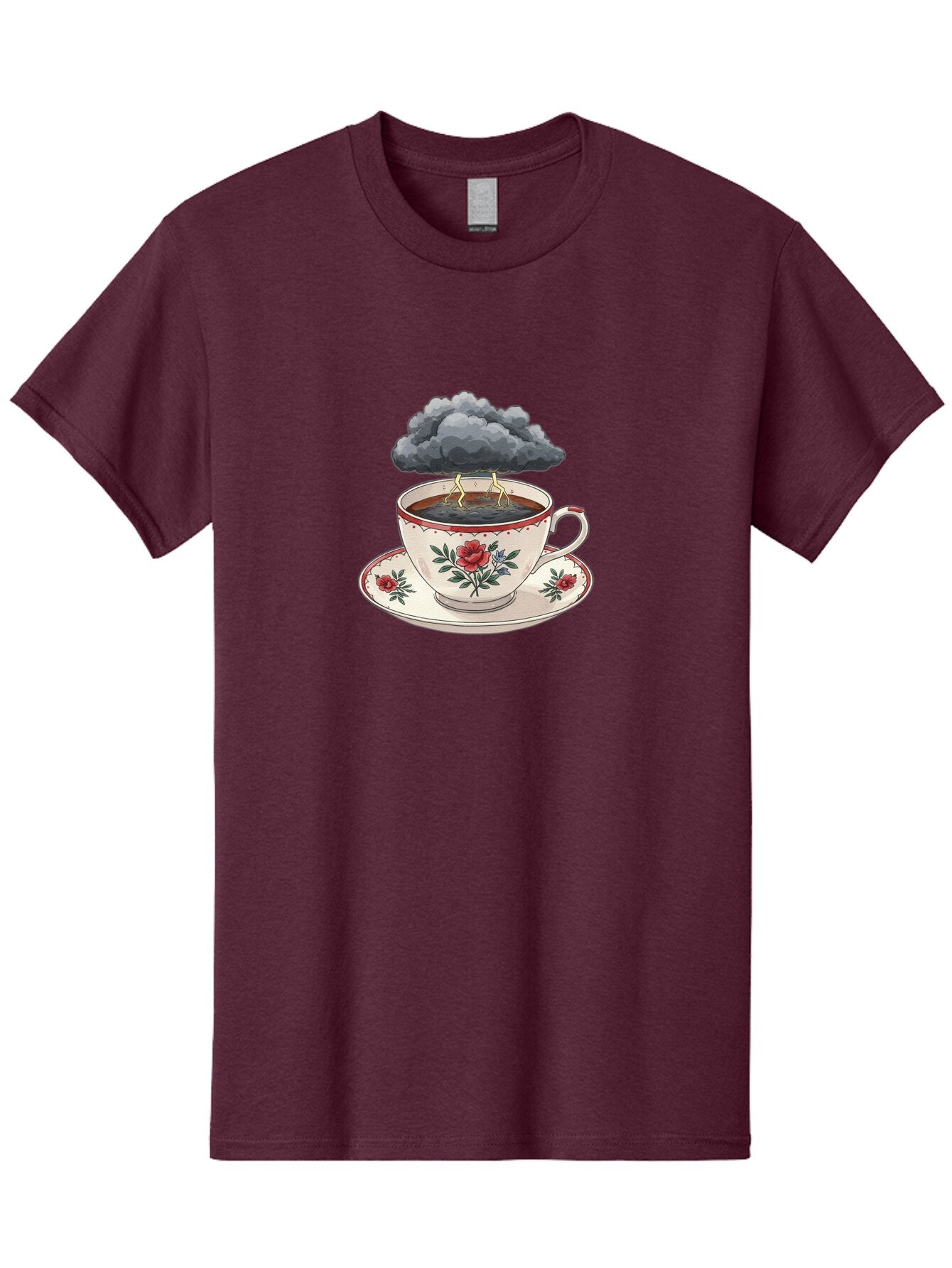 Cup-Of-Tea-With-Storm-Cloud Men'S Graphic Tee, 100% Cotton, Comfortable Casual Summer Wear, Machine Washable, Vintage Camera, Old Camera, Antique Camera, Black Camera, Classic Photography, Photography Equipment, Nostalgic Device, Film Camera, Bao314 3