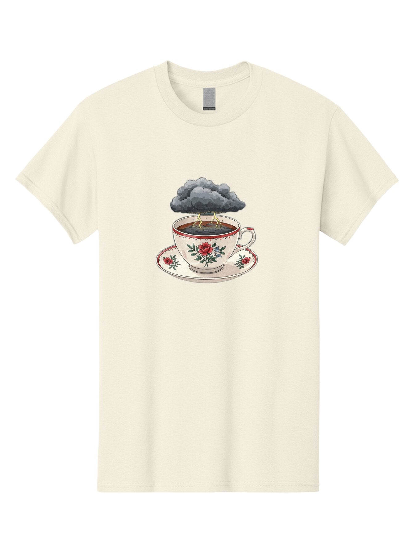 Cup-Of-Tea-With-Storm-Cloud Men'S Graphic Tee, 100% Cotton, Comfortable Casual Summer Wear, Machine Washable, Vintage Camera, Old Camera, Antique Camera, Black Camera, Classic Photography, Photography Equipment, Nostalgic Device, Film Camera, Bao314