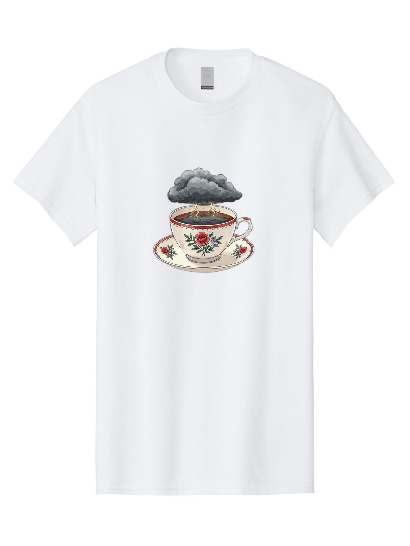 Cup-Of-Tea-With-Storm-Cloud Men'S Graphic Tee, 100% Cotton, Comfortable Casual Summer Wear, Machine Washable, Vintage Camera, Old Camera, Antique Camera, Black Camera, Classic Photography, Photography Equipment, Nostalgic Device, Film Camera, Bao314 15