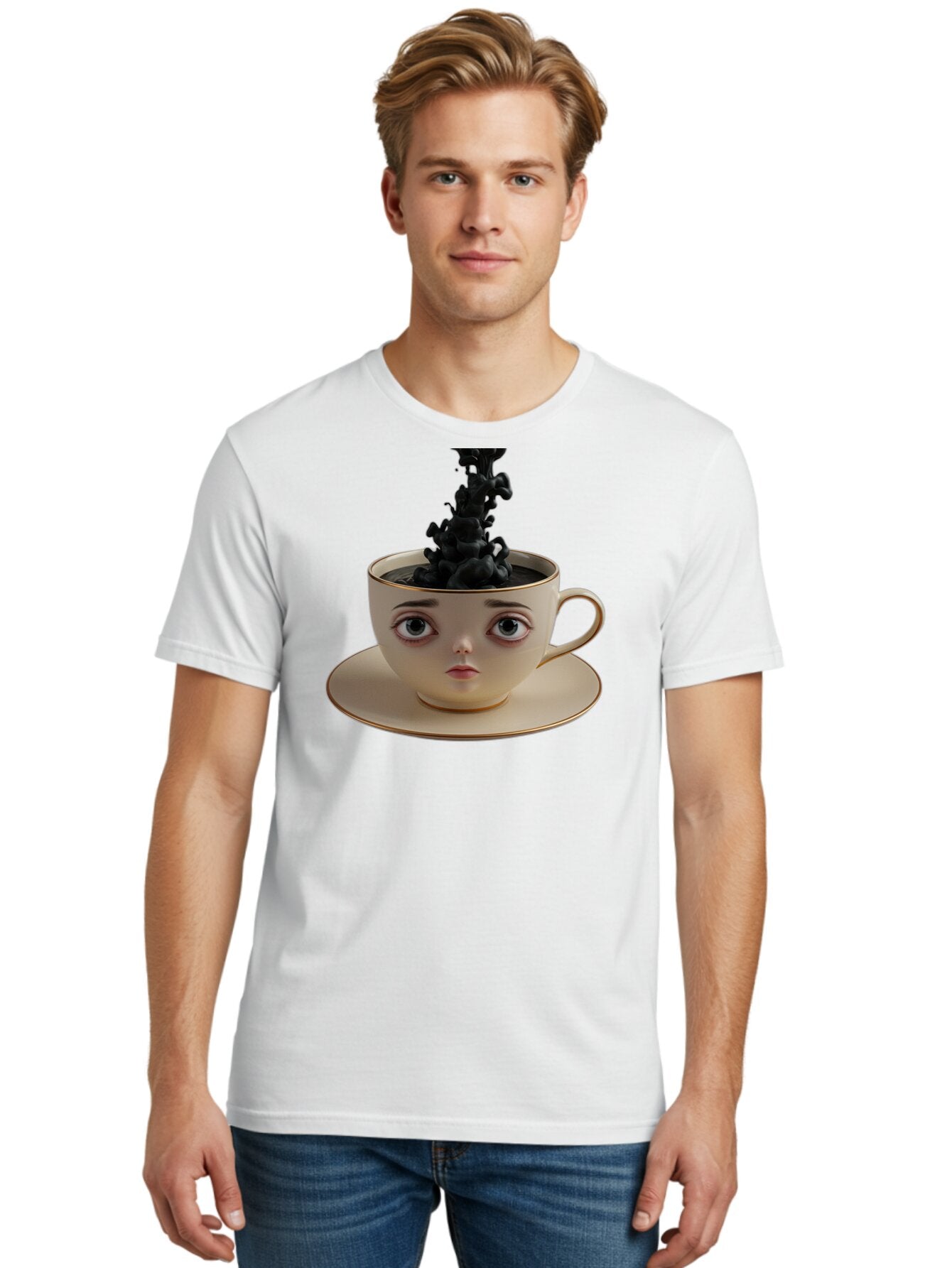 Cup-With-Face Men'S Graphic Tee, 100% Cotton, Comfortable Casual Summer Wear, Machine Washable, Vintage Camera, Old Camera, Antique Camera, Black Camera, Classic Photography, Photography Equipment, Nostalgic Device, Film Camera, Camera Art Bao316 30