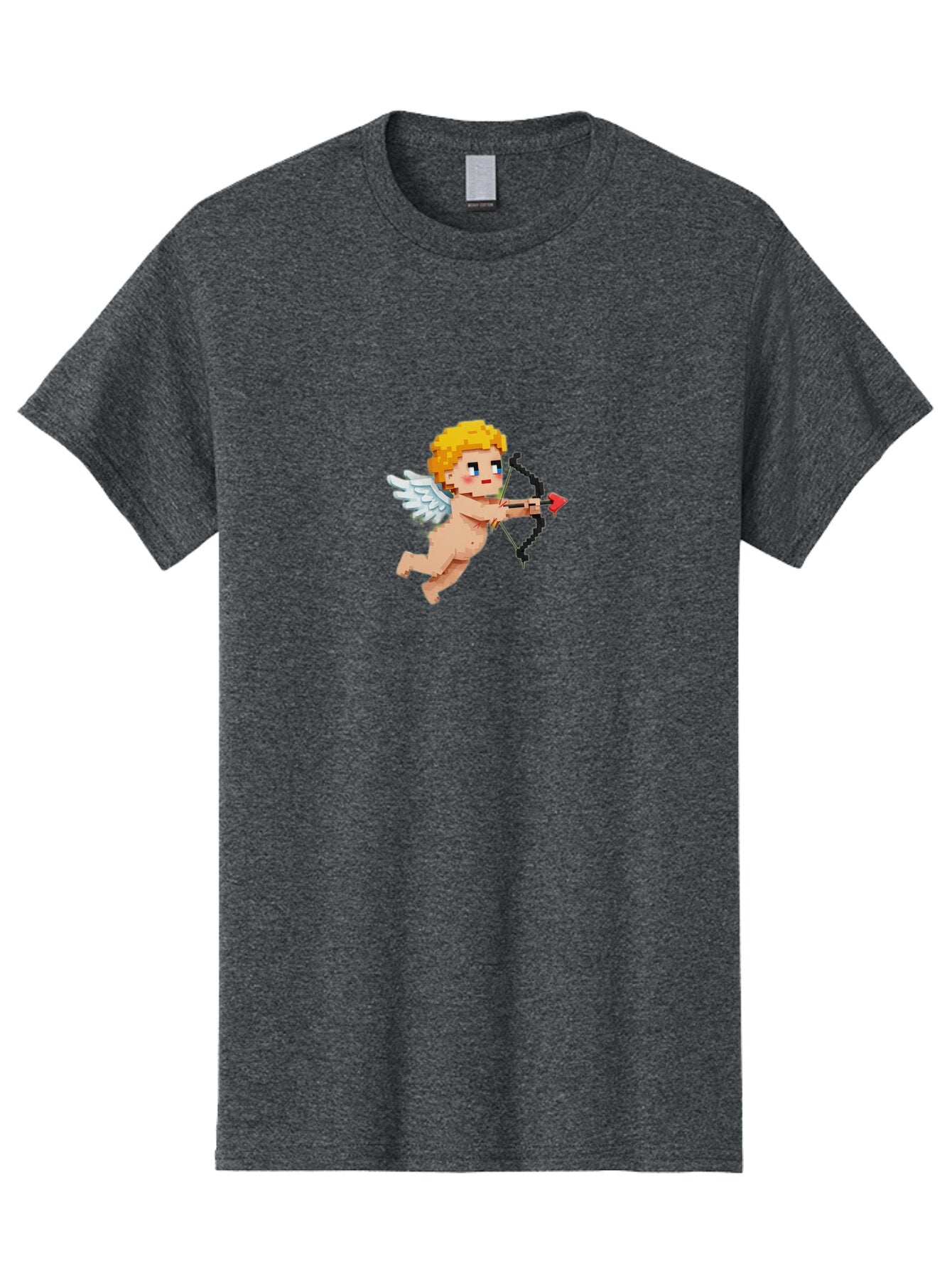 Cupid-Pixel-Art Men'S Graphic Tee, 100% Cotton, Comfortable Casual Summer Wear, Machine Washable, Vintage Camera, Old Camera, Antique Camera, Black Camera, Classic Photography, Photography Equipment, Nostalgic Device, Film Camera, Camera Art Bao321 13