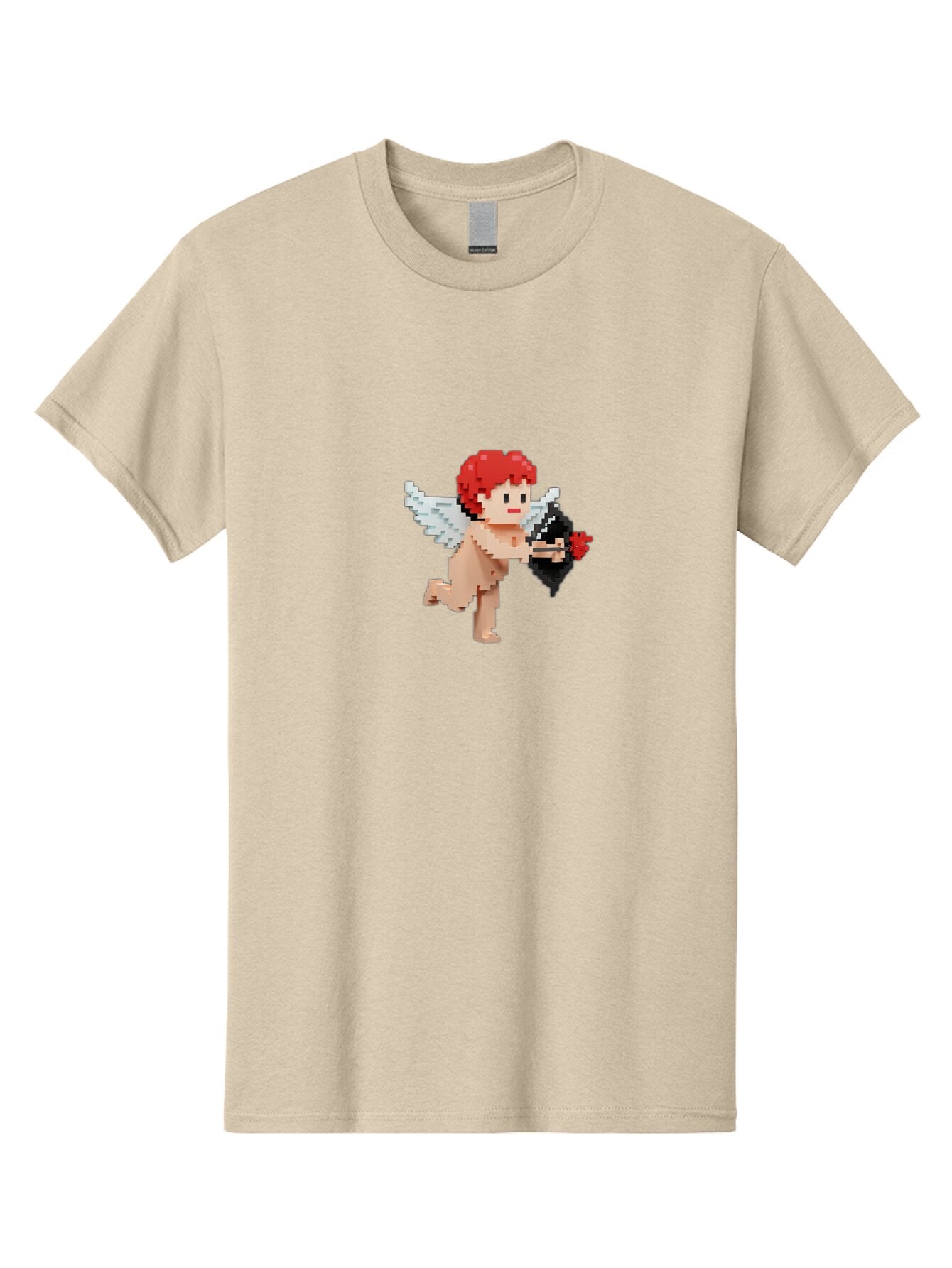 Cupid-Running-With-Roses Men'S Graphic Tee, 100% Cotton, Comfortable Casual Summer Wear, Machine Washable, Vintage Camera, Old Camera, Antique Camera, Black Camera, Classic Photography, Photography Equipment, Nostalgic Device, Film Camera, Bao322