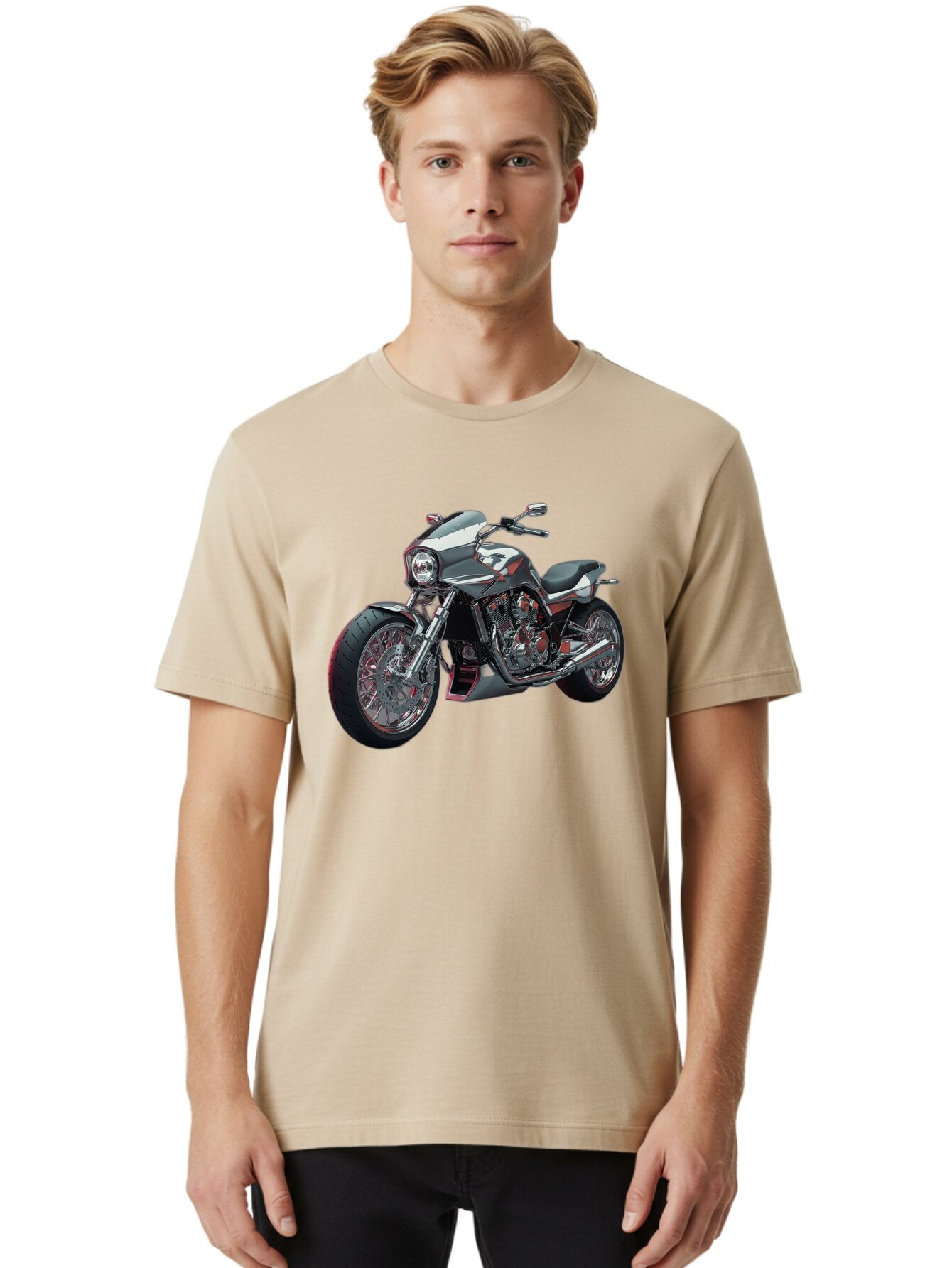 Custom-Motorcycle Men'S Graphic Tee, 100% Cotton, Comfortable Casual Summer Wear, Machine Washable, Vintage Camera, Old Camera, Antique Camera, Black Camera, Classic Photography, Photography Equipment, Nostalgic Device, Film Camera, Camera Art Bao324 16