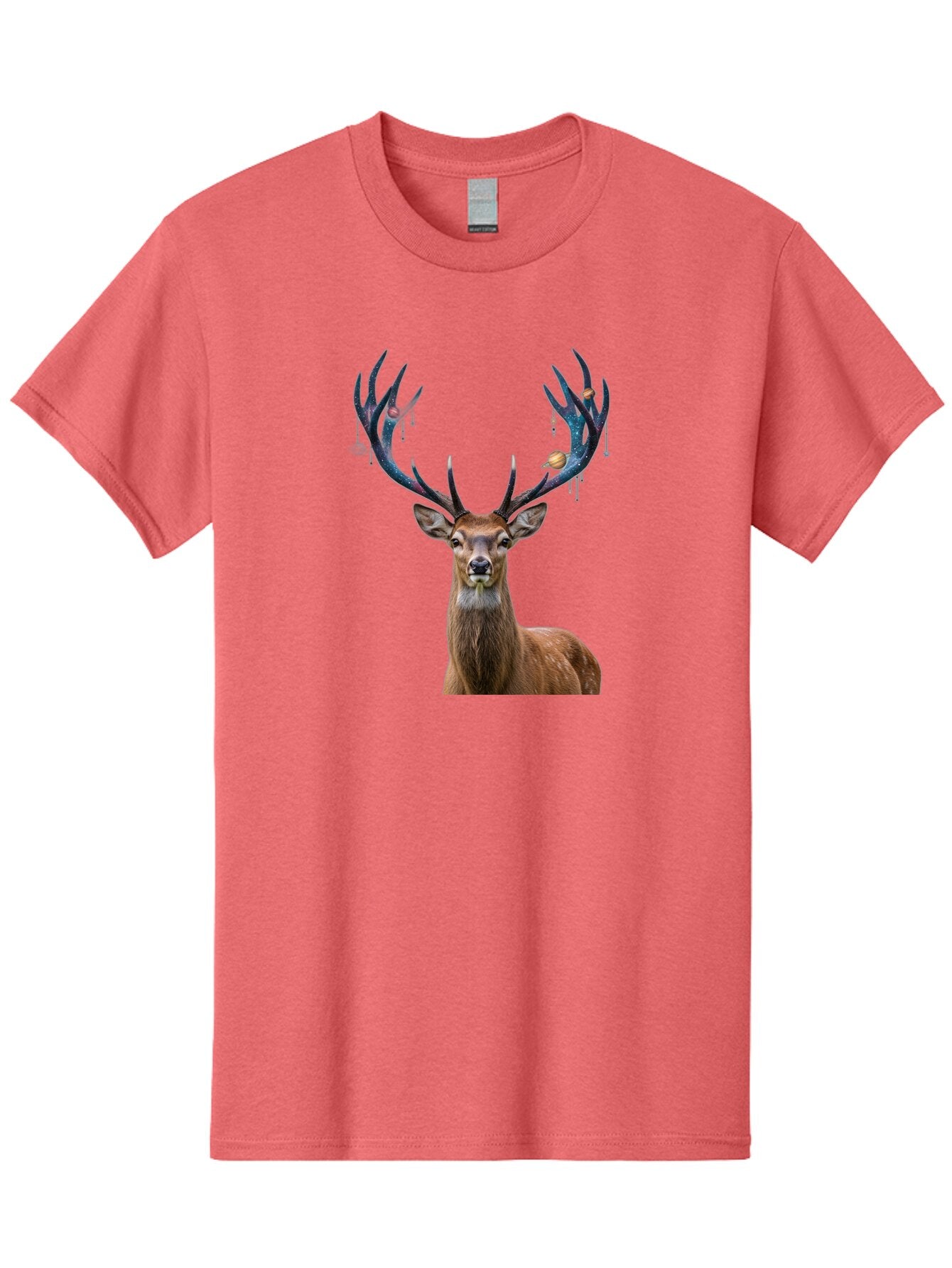 Deer-With-Space-Antlers Men'S Graphic Tee, 100% Cotton, Comfortable Casual Summer Wear, Machine Washable, Vintage Camera, Old Camera, Antique Camera, Black Camera, Classic Photography, Photography Equipment, Nostalgic Device, Film Camera, Bao336