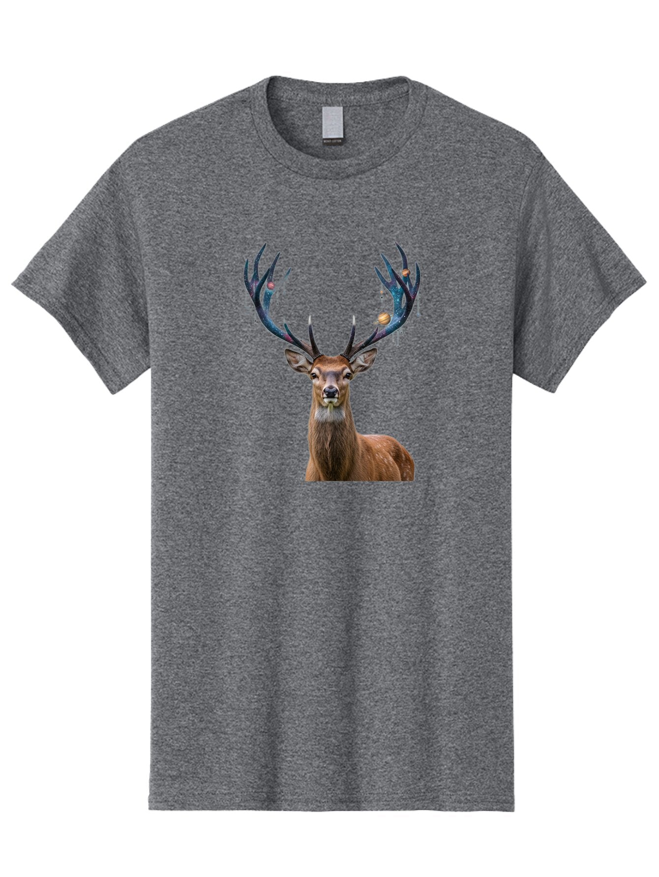 Deer-With-Space-Antlers Men'S Graphic Tee, 100% Cotton, Comfortable Casual Summer Wear, Machine Washable, Vintage Camera, Old Camera, Antique Camera, Black Camera, Classic Photography, Photography Equipment, Nostalgic Device, Film Camera, Bao336 15