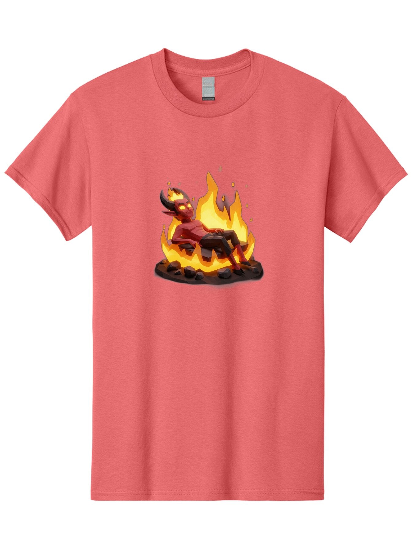 Demon-Relaxing-In-Flames Men'S Graphic Tee, 100% Cotton, Comfortable Casual Summer Wear, Machine Washable, Vintage Camera, Old Camera, Antique Camera, Black Camera, Classic Photography, Photography Equipment, Nostalgic Device, Film Camera, Bao338 4